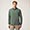 Long-Sleeved Cotton Polo Shirt With Contrasting Detail, Green, swatch