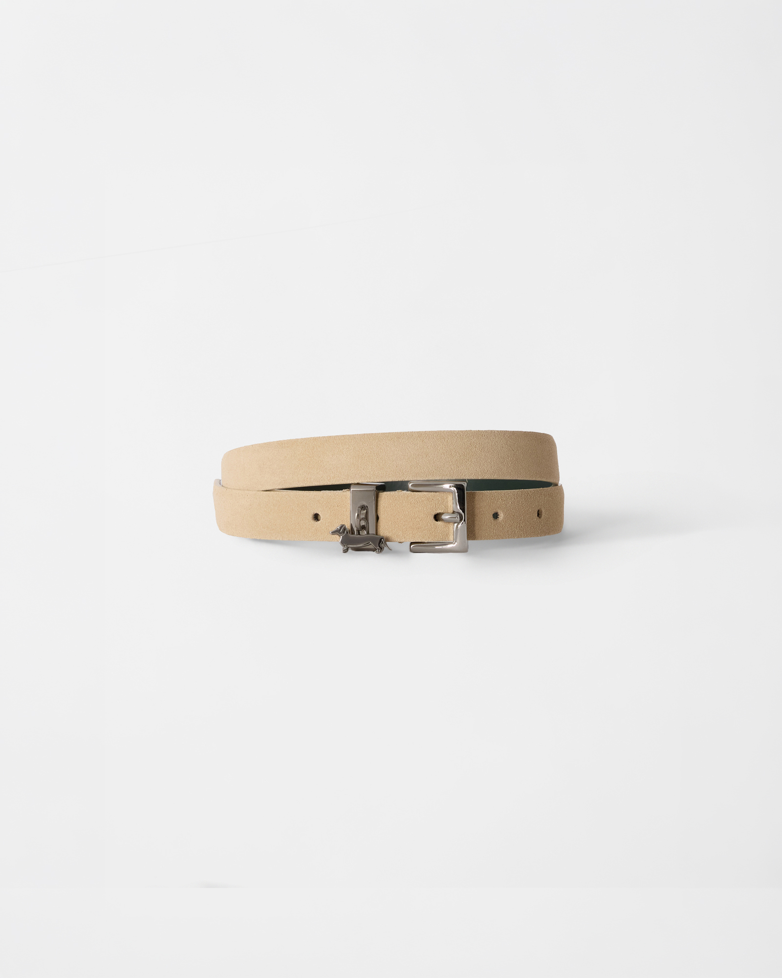Women&rsquo;s beige genuine leather belt