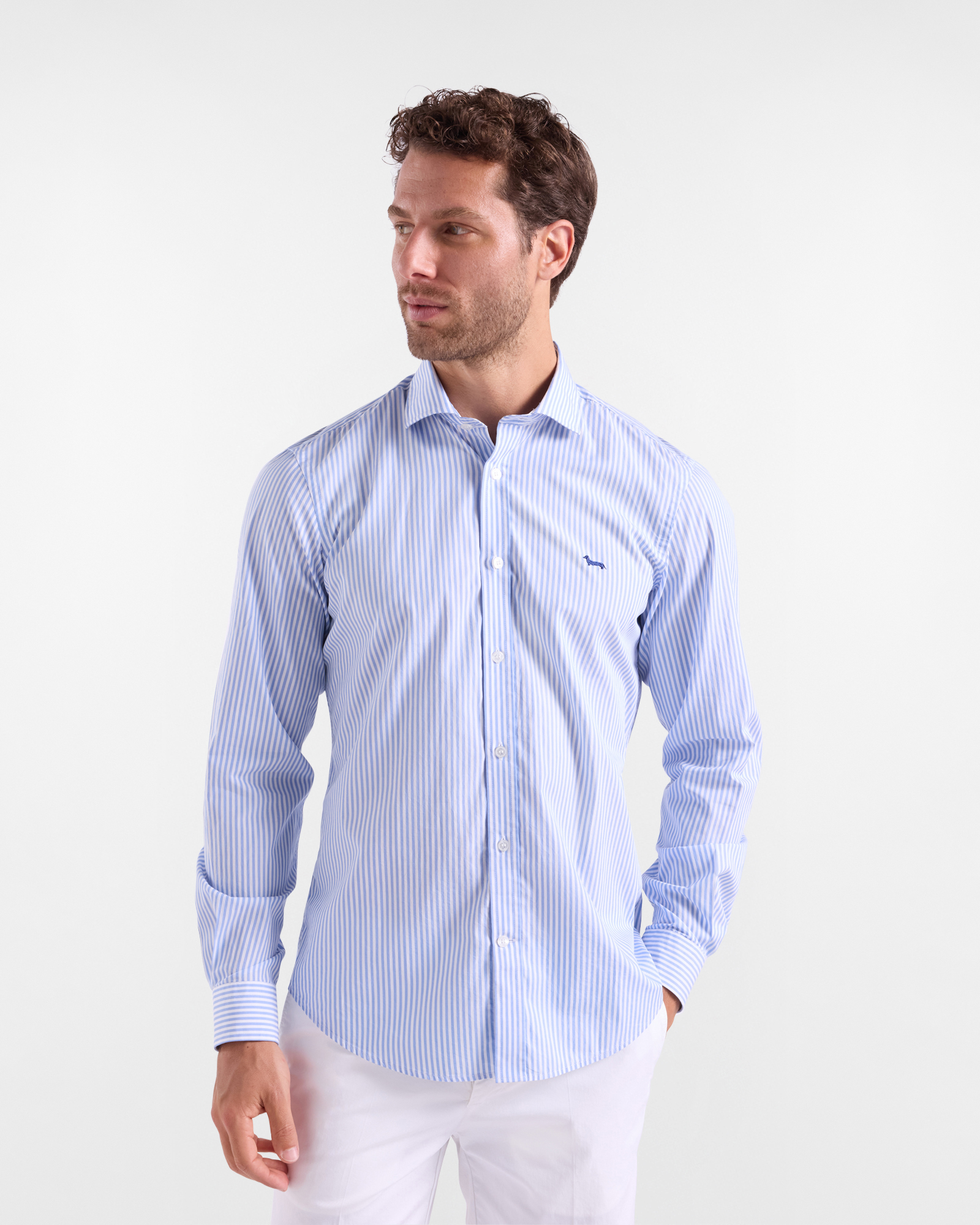 Men's narrow-fit striped shirt