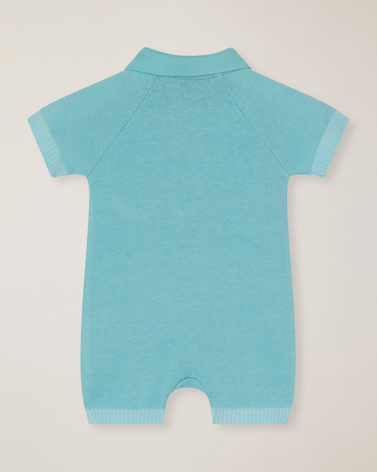Yarn playsuit with breast pocket, Aqua Green, large image number 1