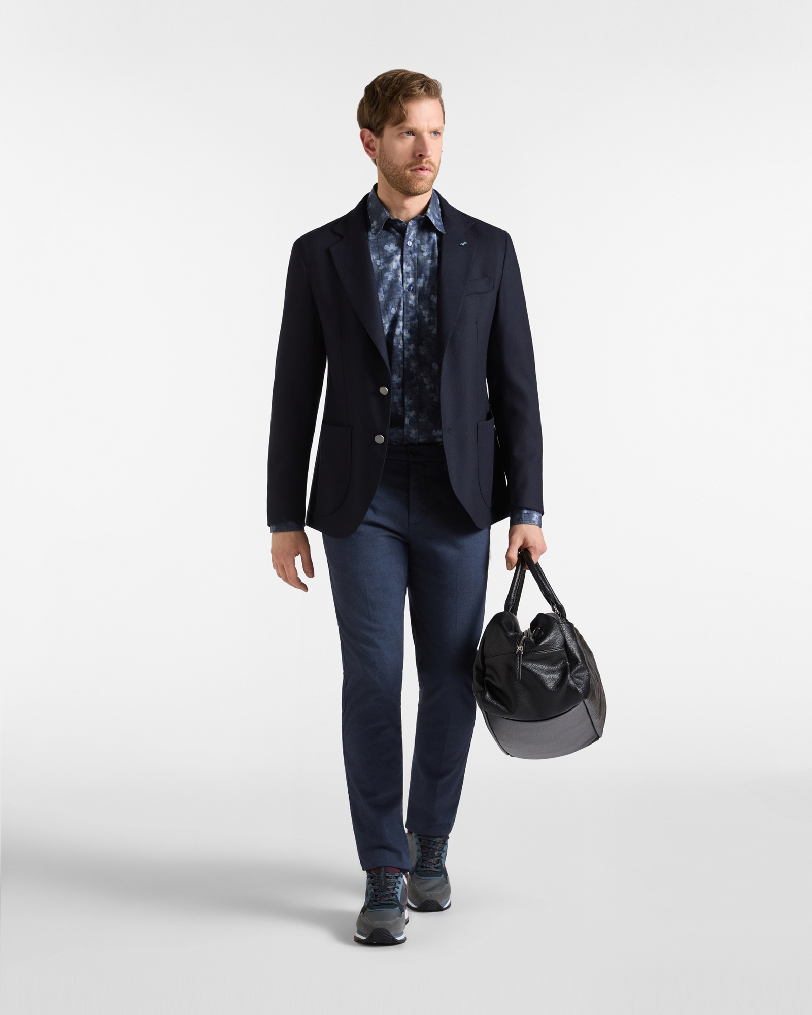 Pantalone Chino Uomo in misto cotone Narrow Fit, BLU NAVY, large image number 3