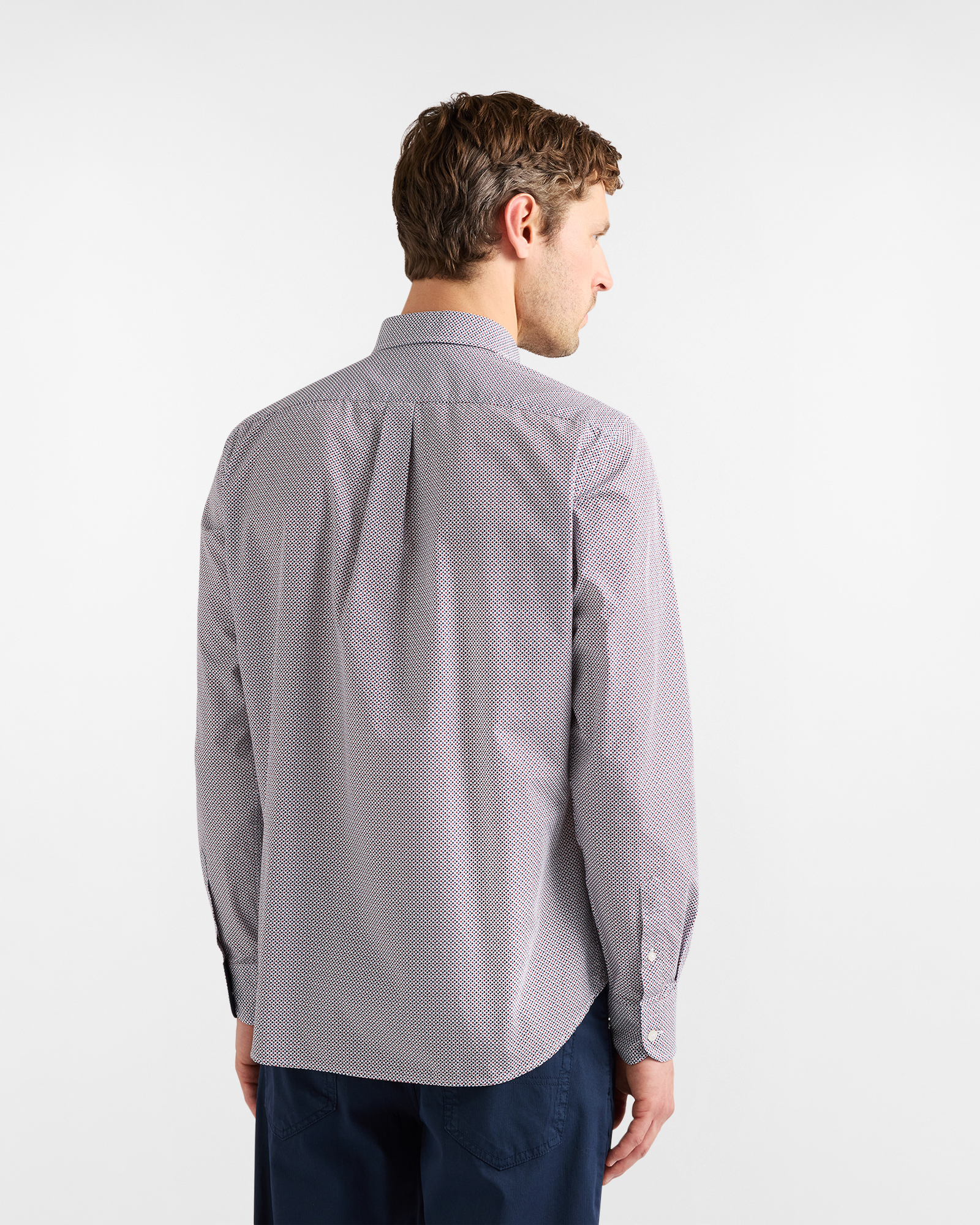 Regular-fit micro-print shirt