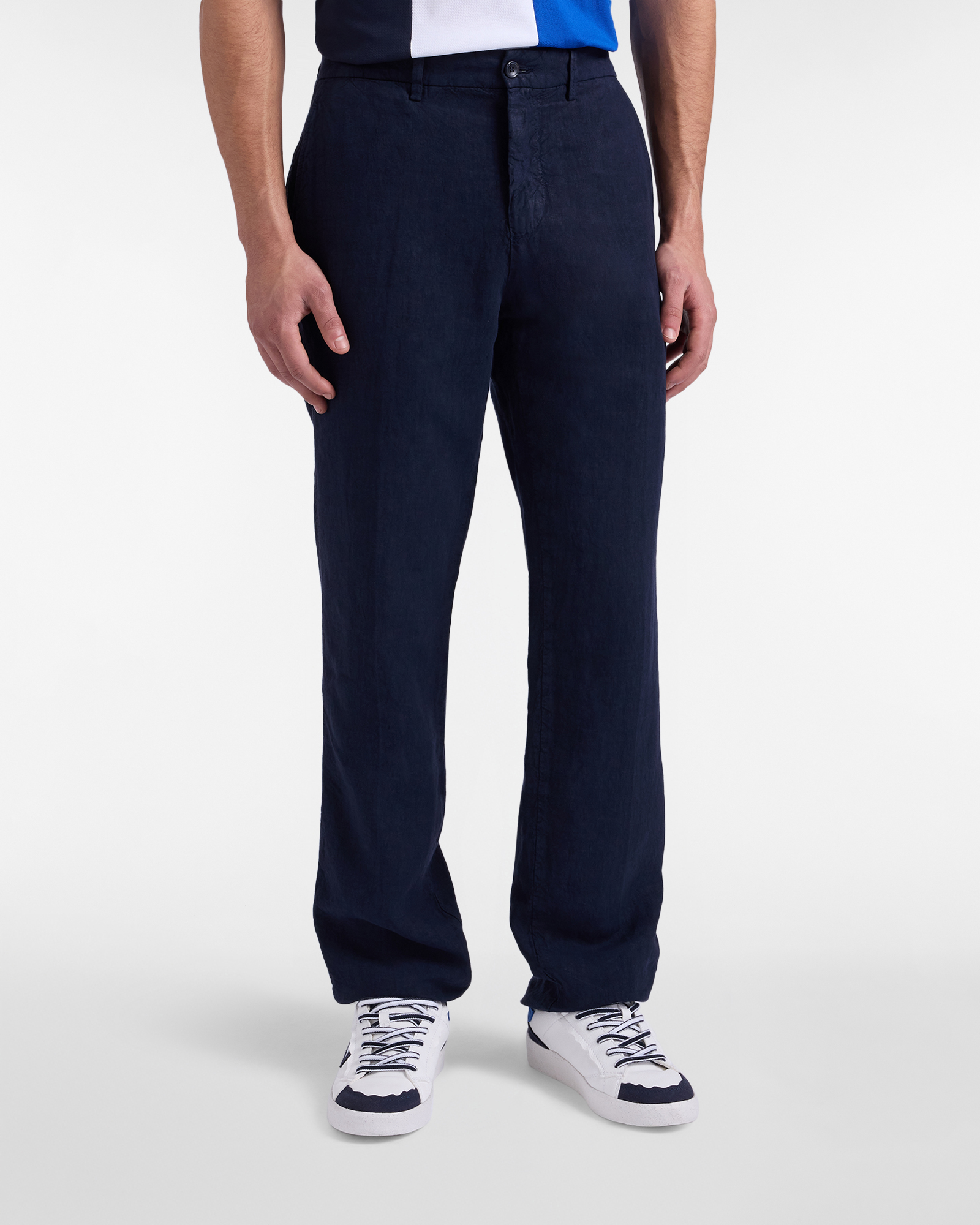 Pantaloni Uomo Chino Regular fit in Lino