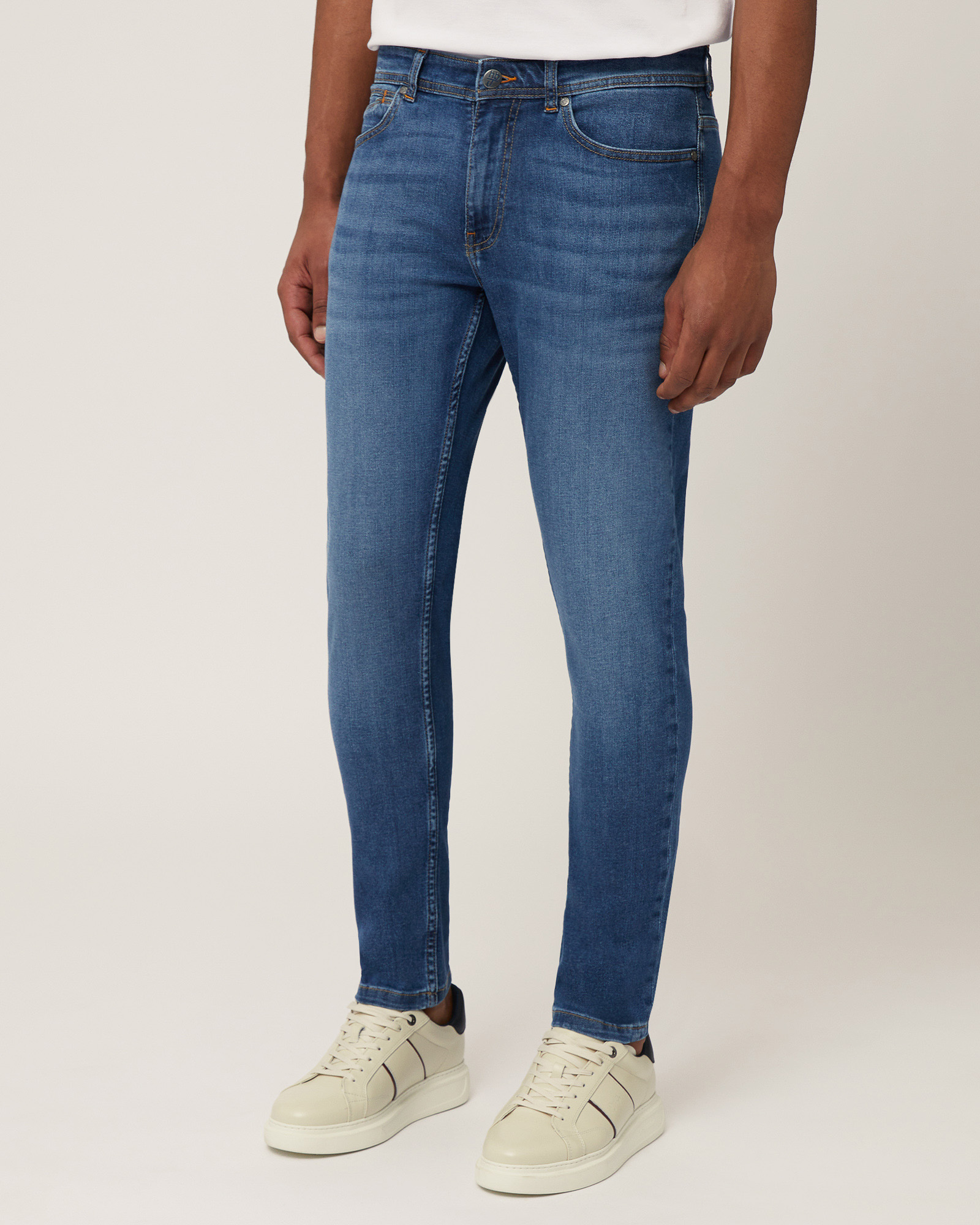 Narrow Five-Pocket Denim Pants