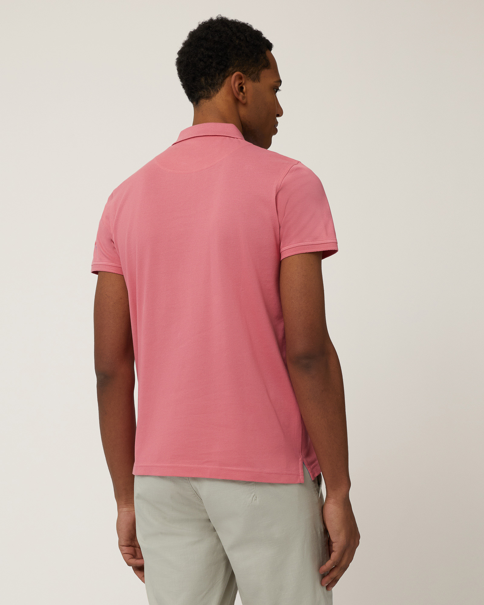 Narrow-Fit Cotton Polo, Hibiscus, large image number 1