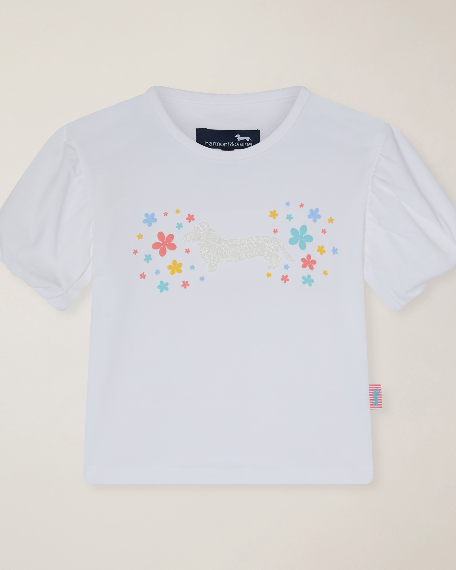 T-shirt con maniche a sbuffo