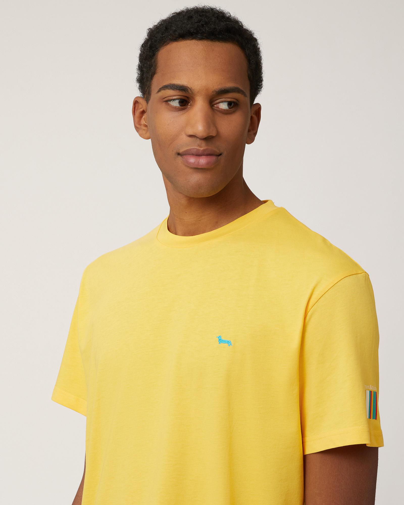Pima Cotton T-Shirt, Canary Yellow, large image number 2