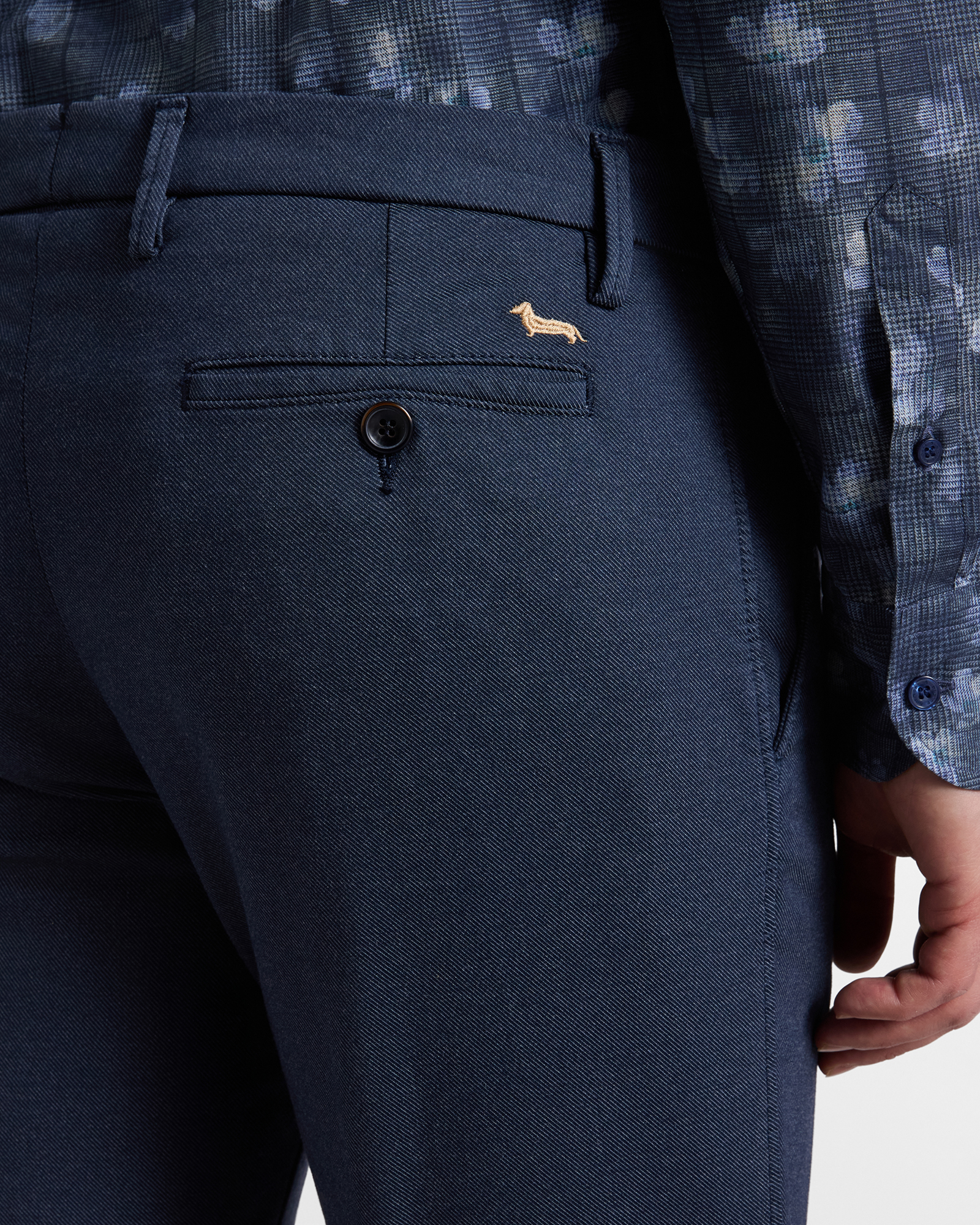 Pantalone Chino Uomo in misto cotone Narrow Fit, BLU NAVY, large image number 2