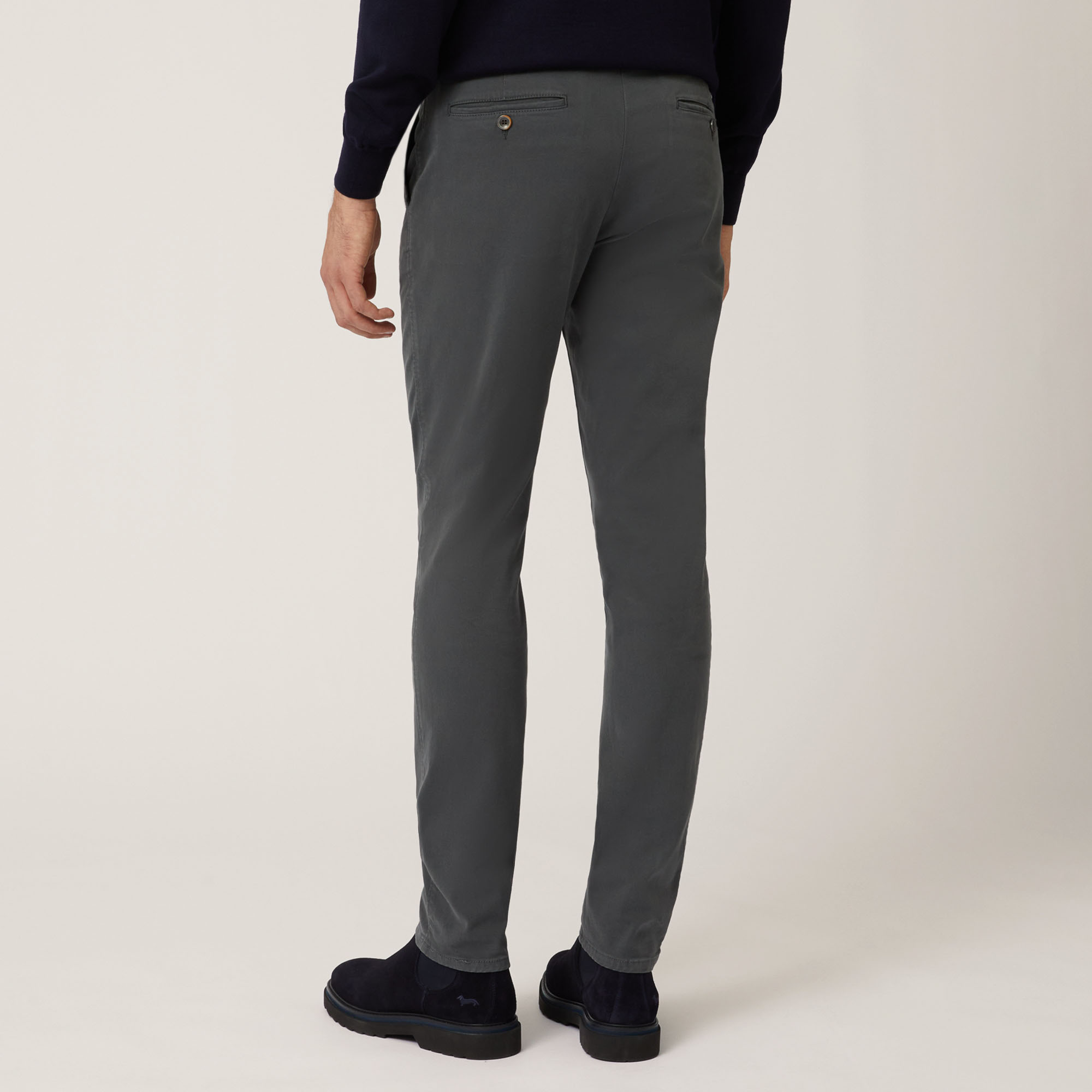 Pantalone Chino Narrow Fit Elevated Utility in Grigio: Pantaloni Di ...