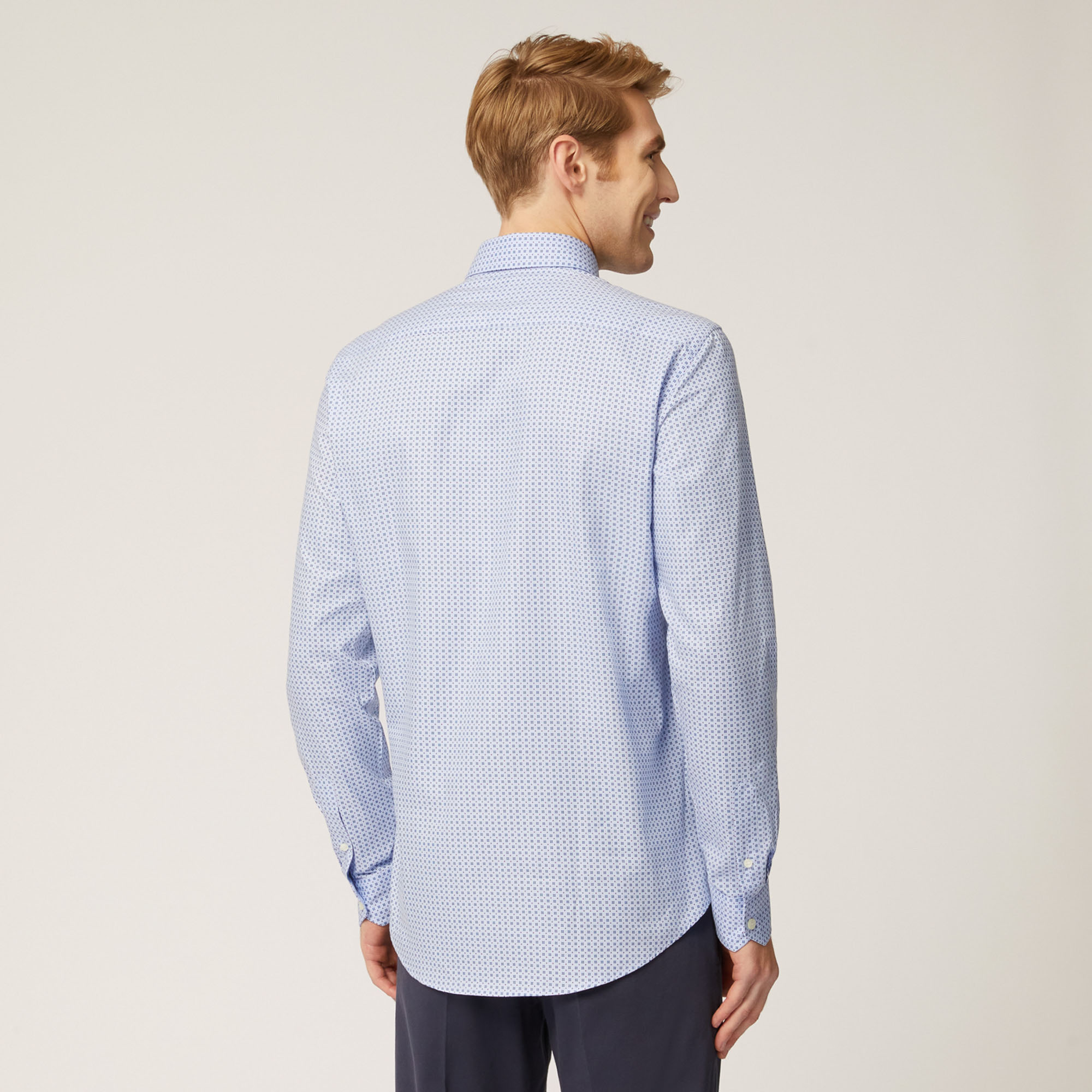 NARROW M/L COLLO MONTECARLO 2 TEX, Dusty Blu, large image number 1