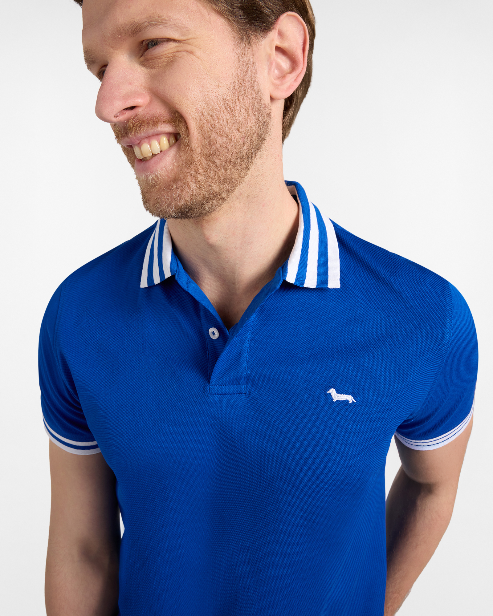 Polo de hombre de la colecci&oacute;n c&aacute;psula Sorbetto de piqu&eacute;, Azul, large image number 2
