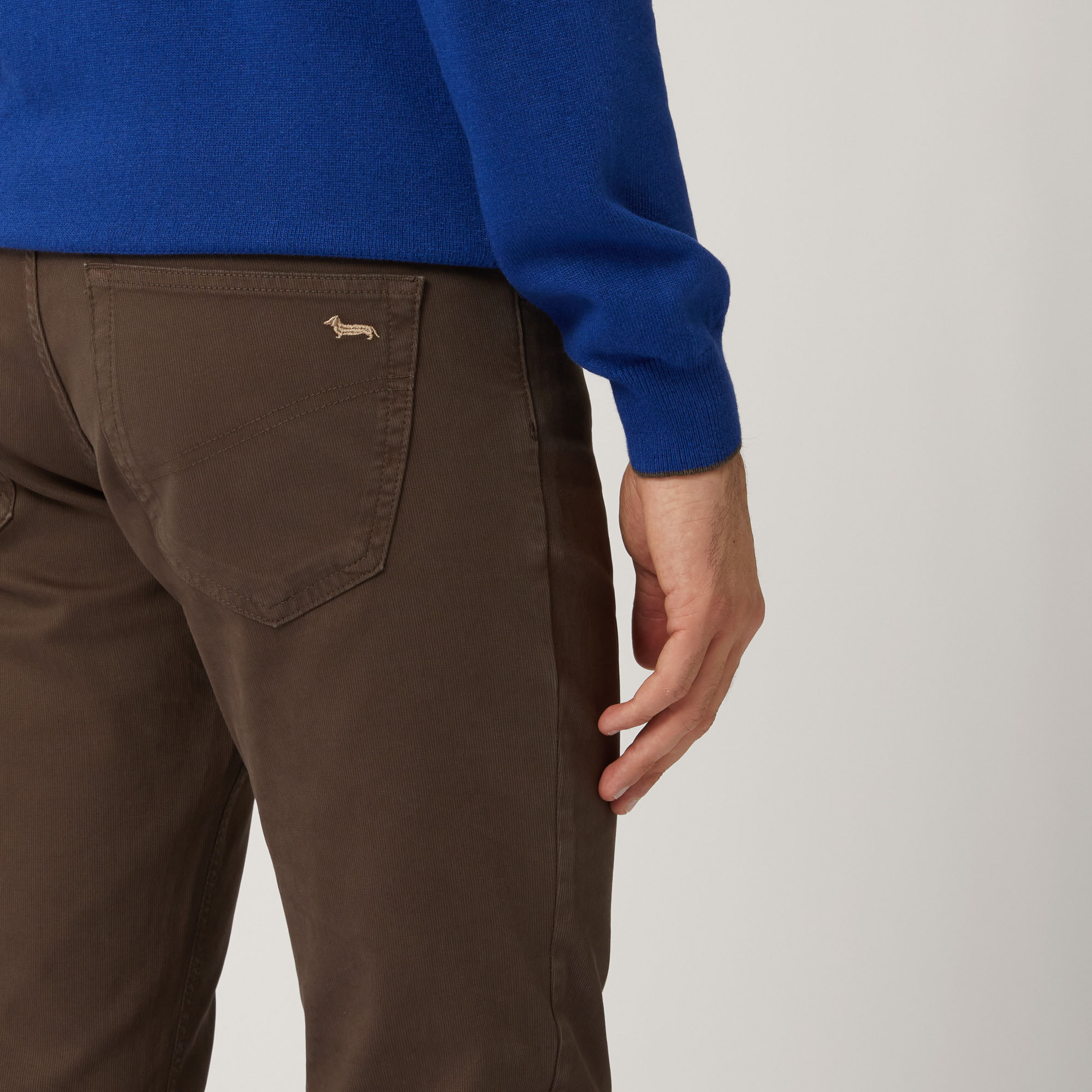 Pantalone Cinque Tasche Narrow Fit, Marrone Scuro, large