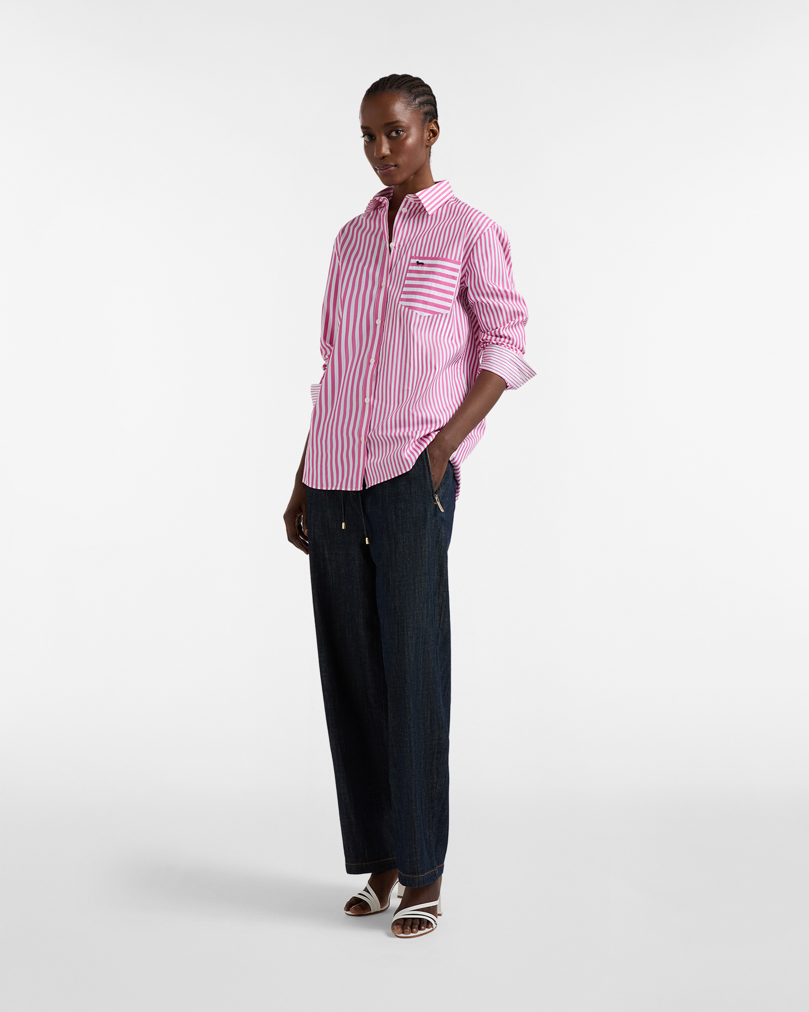 Women&rsquo;s striped Sorbet capsule shirt, Red, large image number 3