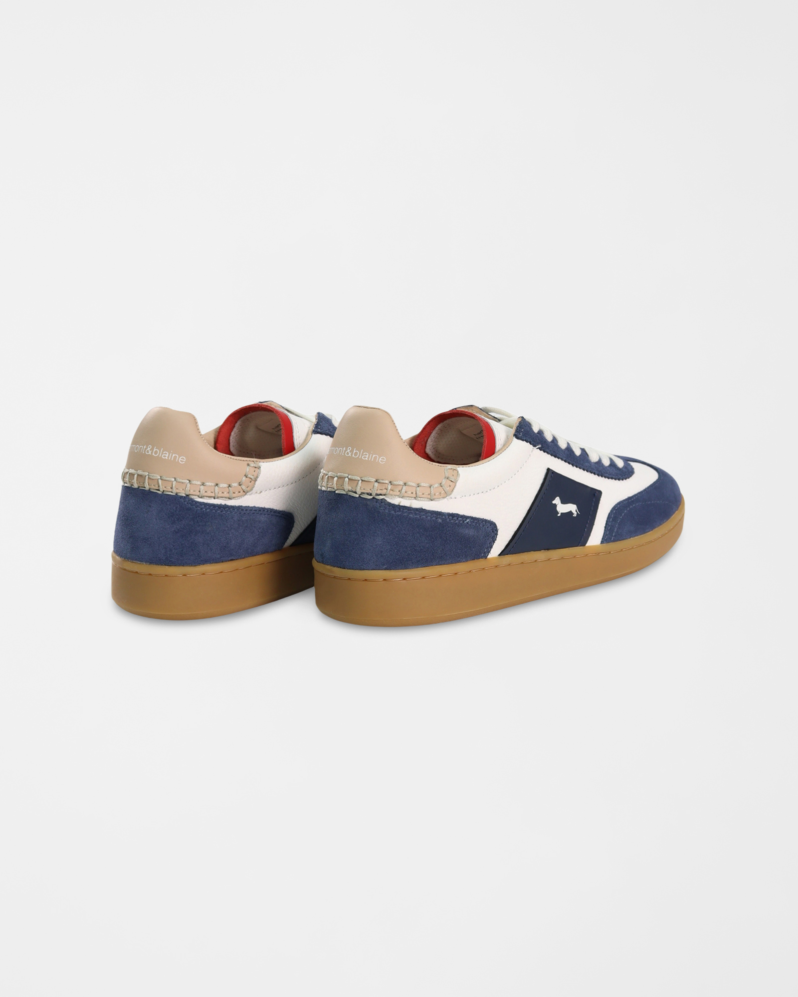 Suede and leather sneakers, Blue, large image number 2