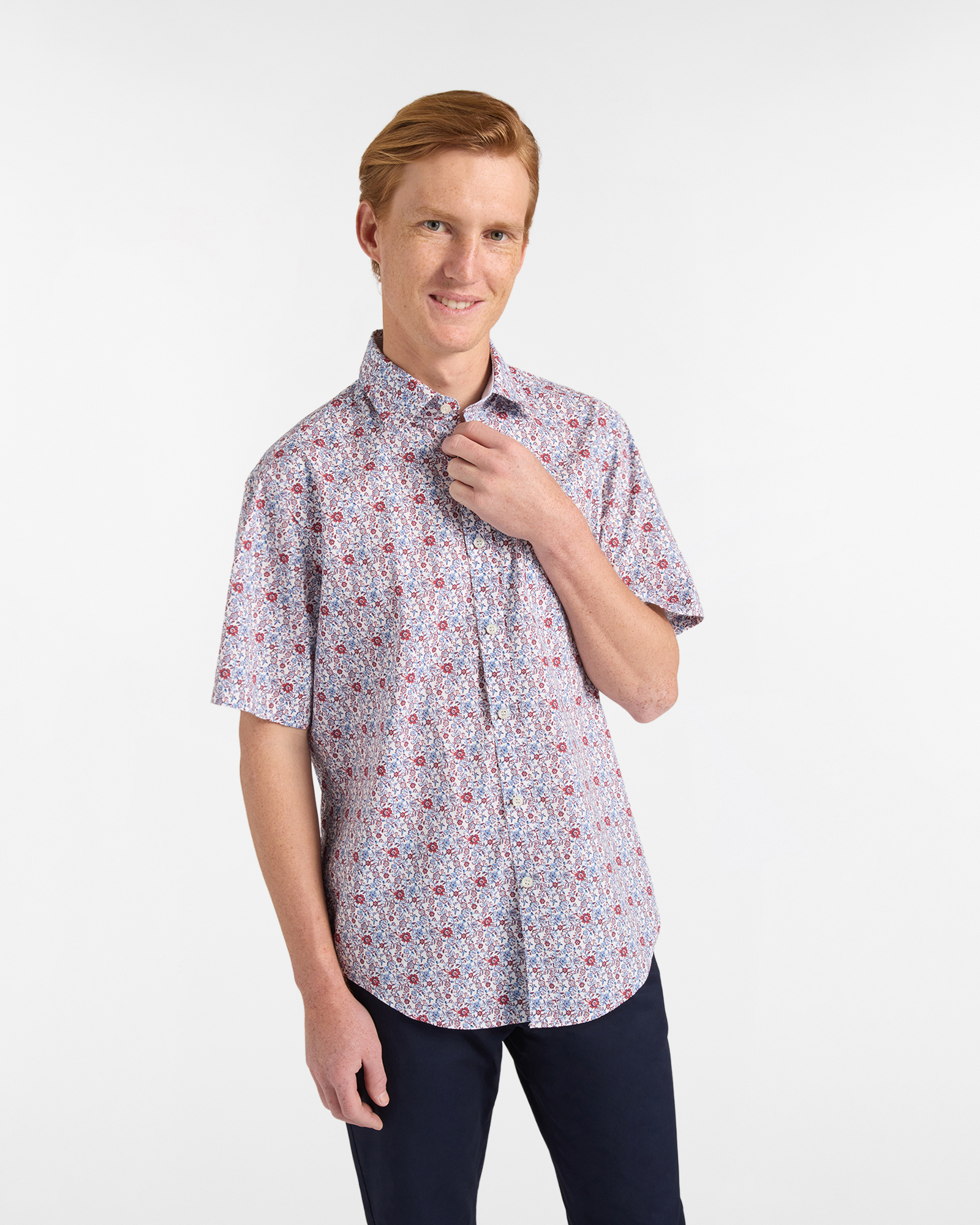 Camicia Uomo Stampa Floreale Regular Fit