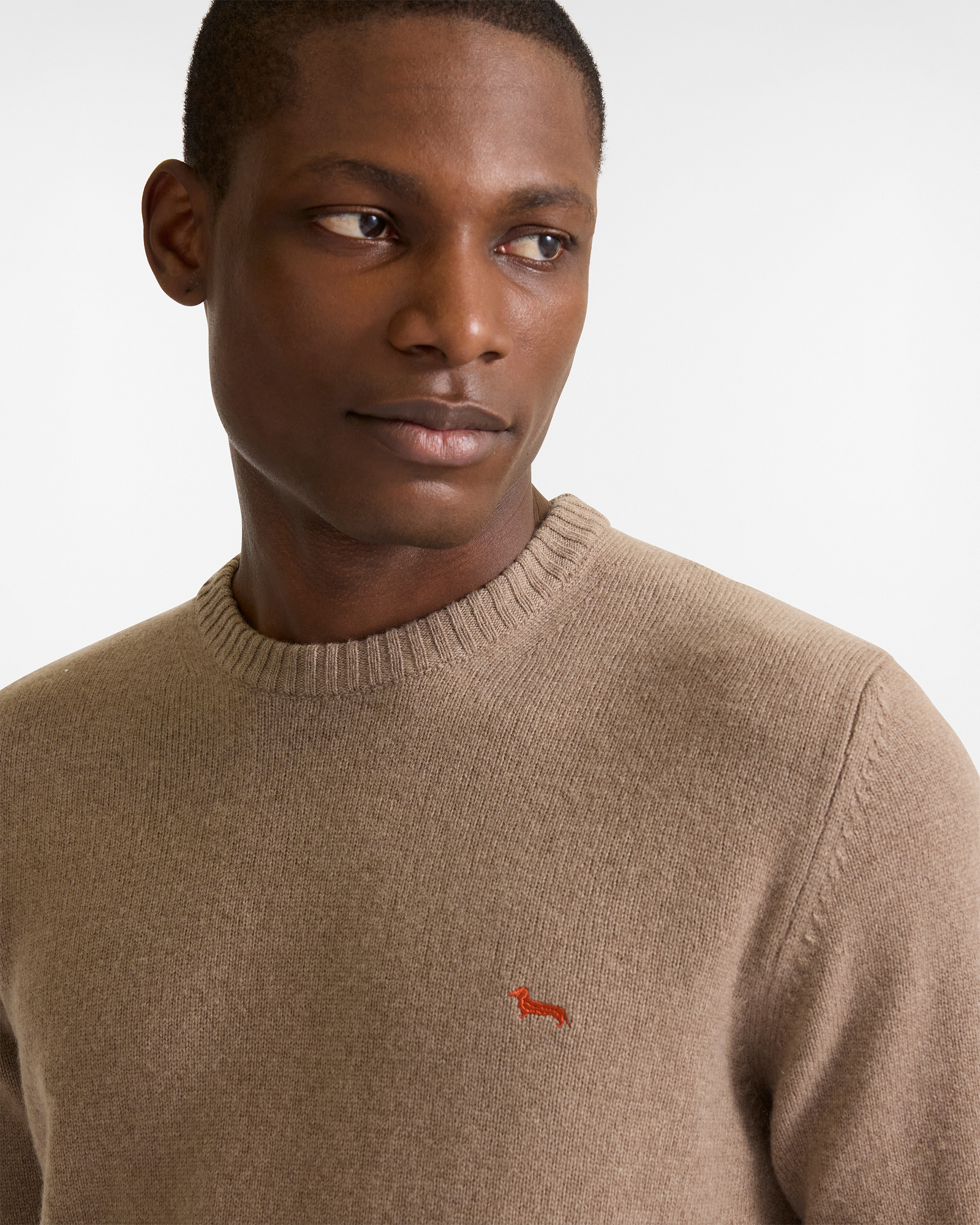 Wool and Cashmere Pullover, Leather, large image number 2