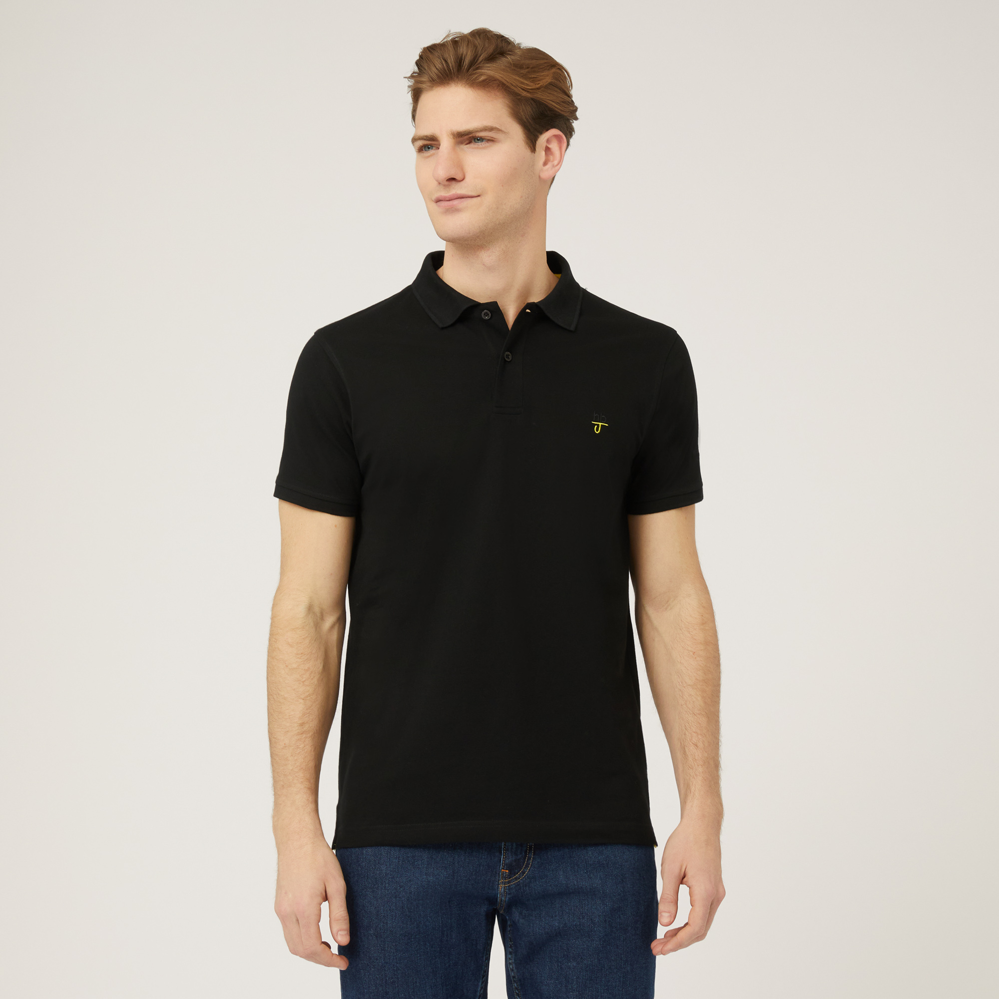Polo In Cotone, Nero, large image number 0