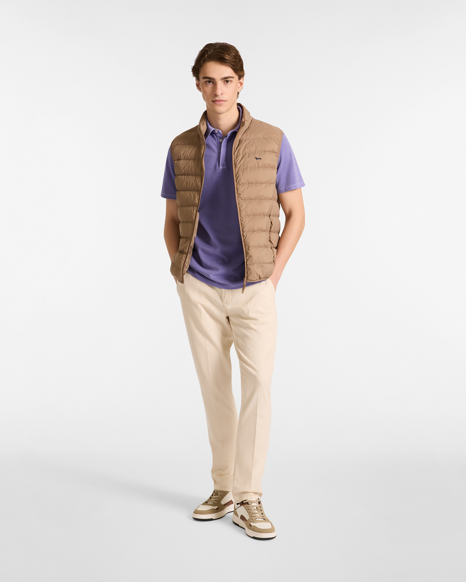 Gilet Matelassé En Duvet, Cuir, large image number 3