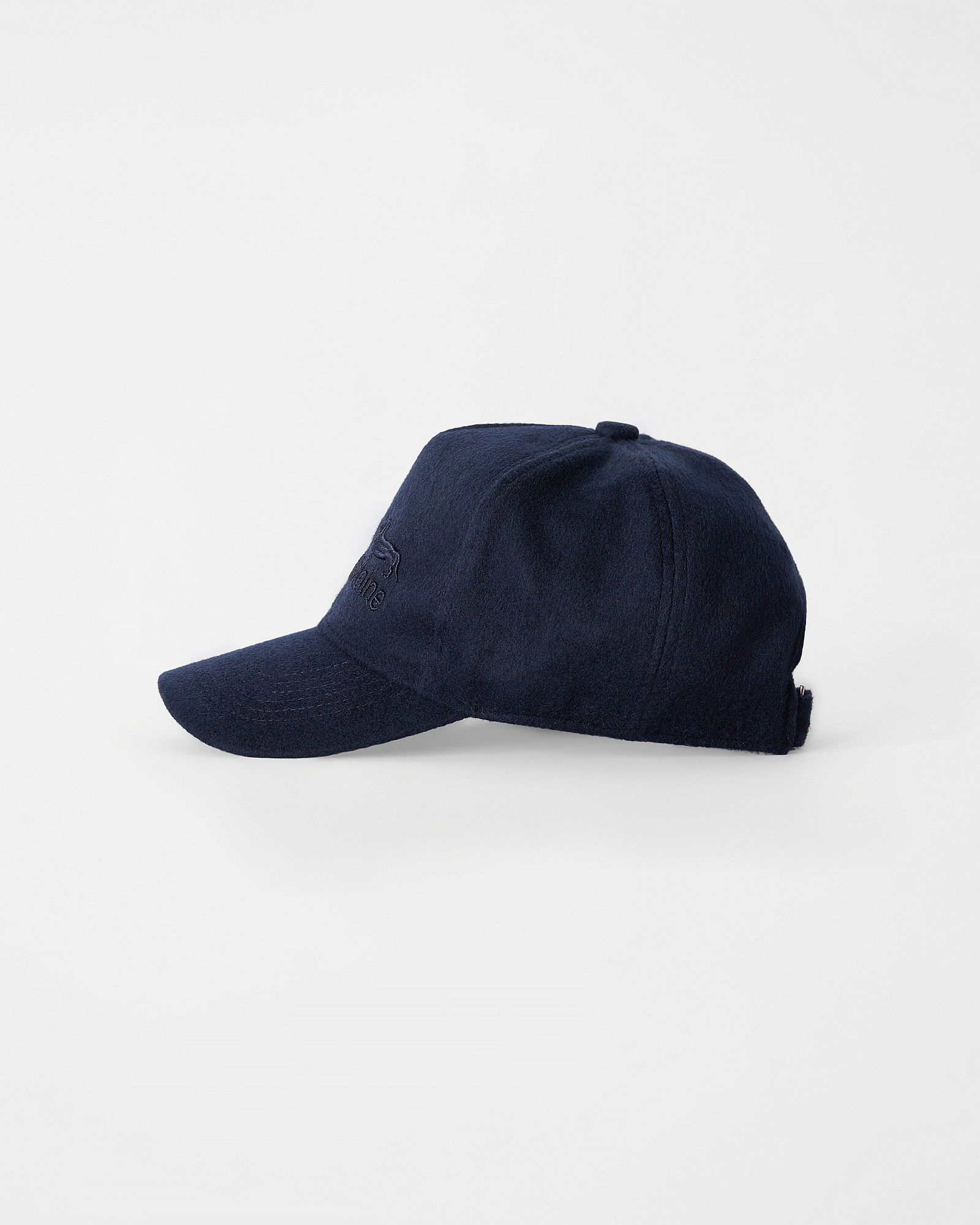 Men&rsquo;s baseball cap in a wool blend with an embroidered dachshund, NAVY BLUE, large