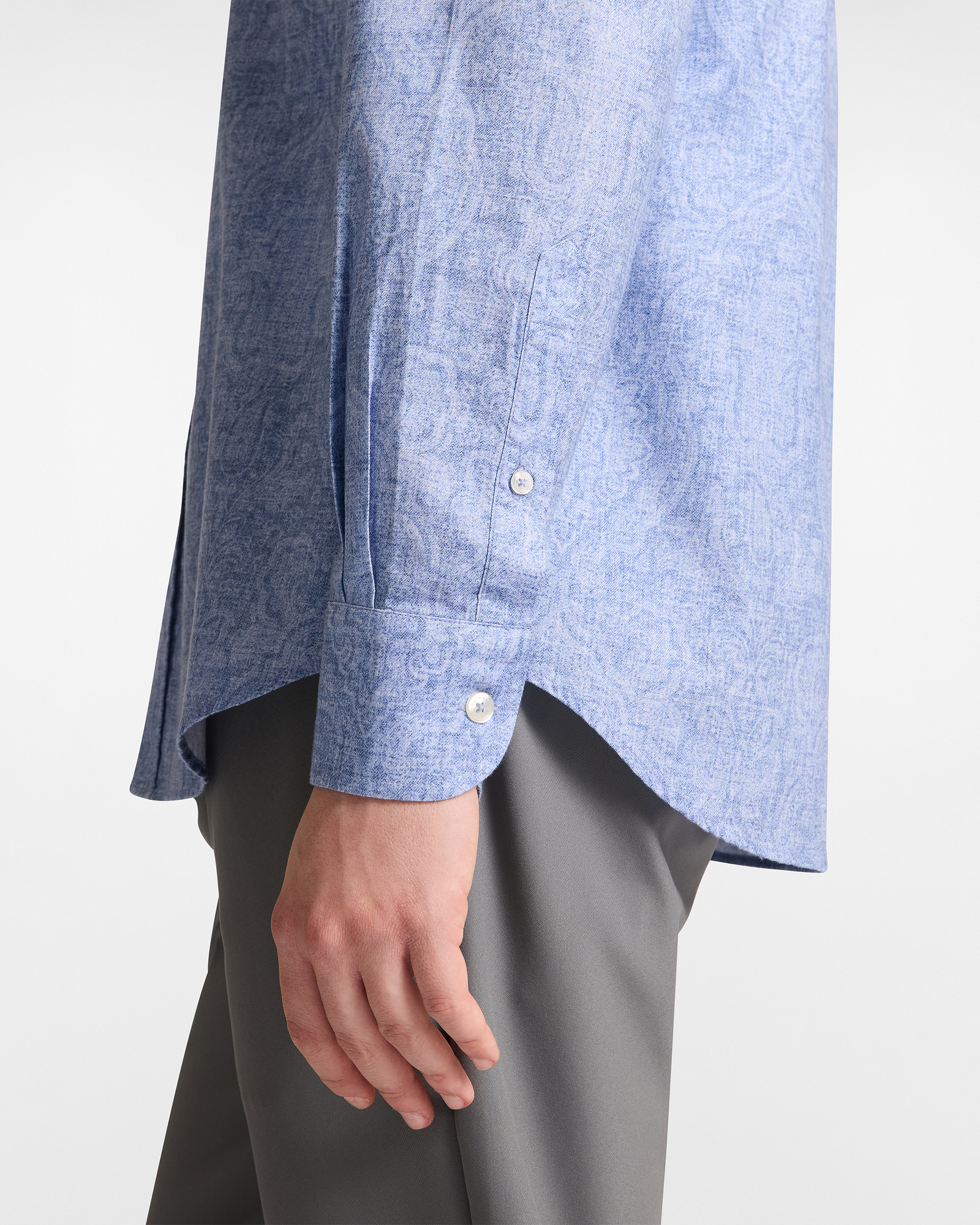 Paisley Print Shirt with Dachshund, Sky, large image number 2