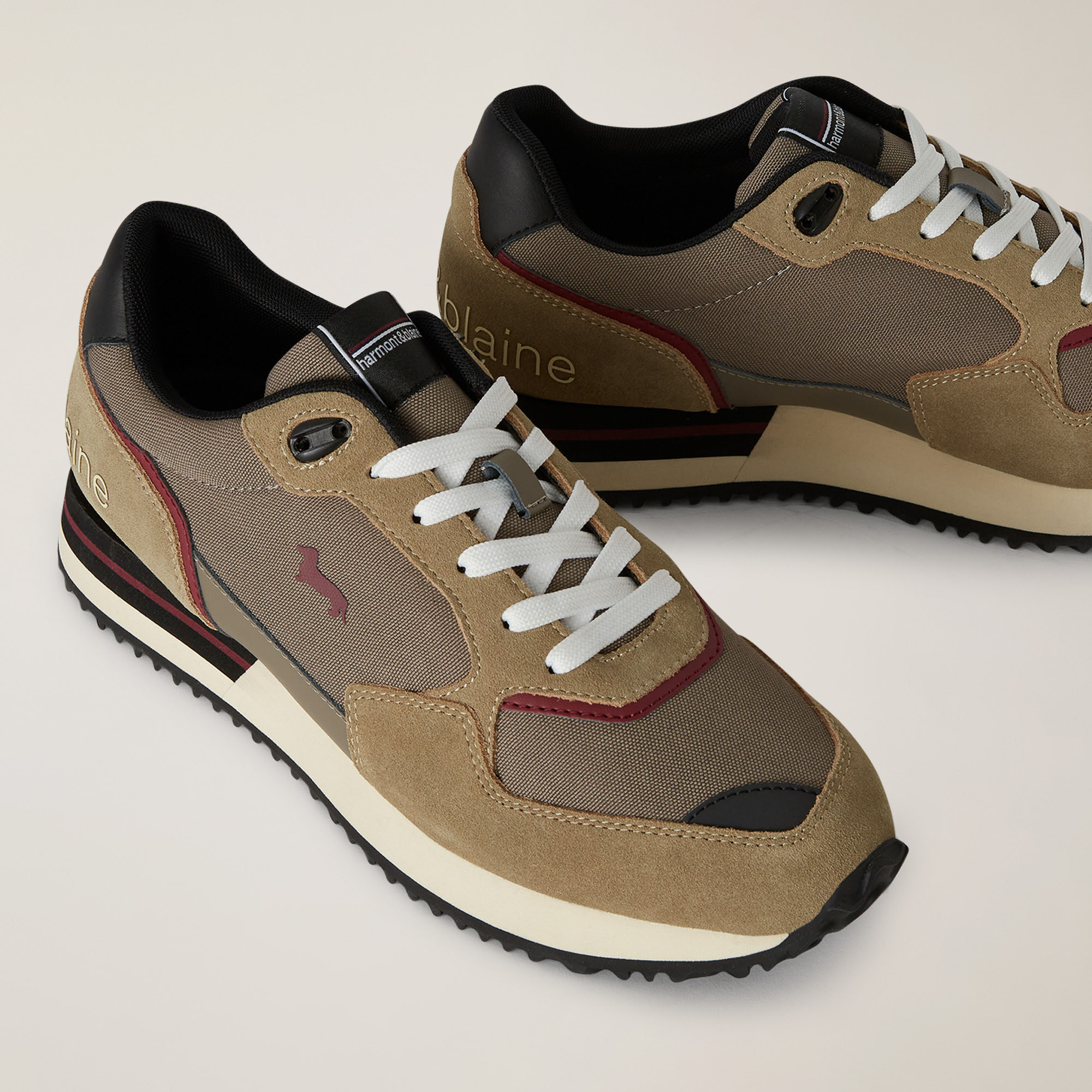 Sneaker Con Inserti A Contrasto, Beige, large image number 3