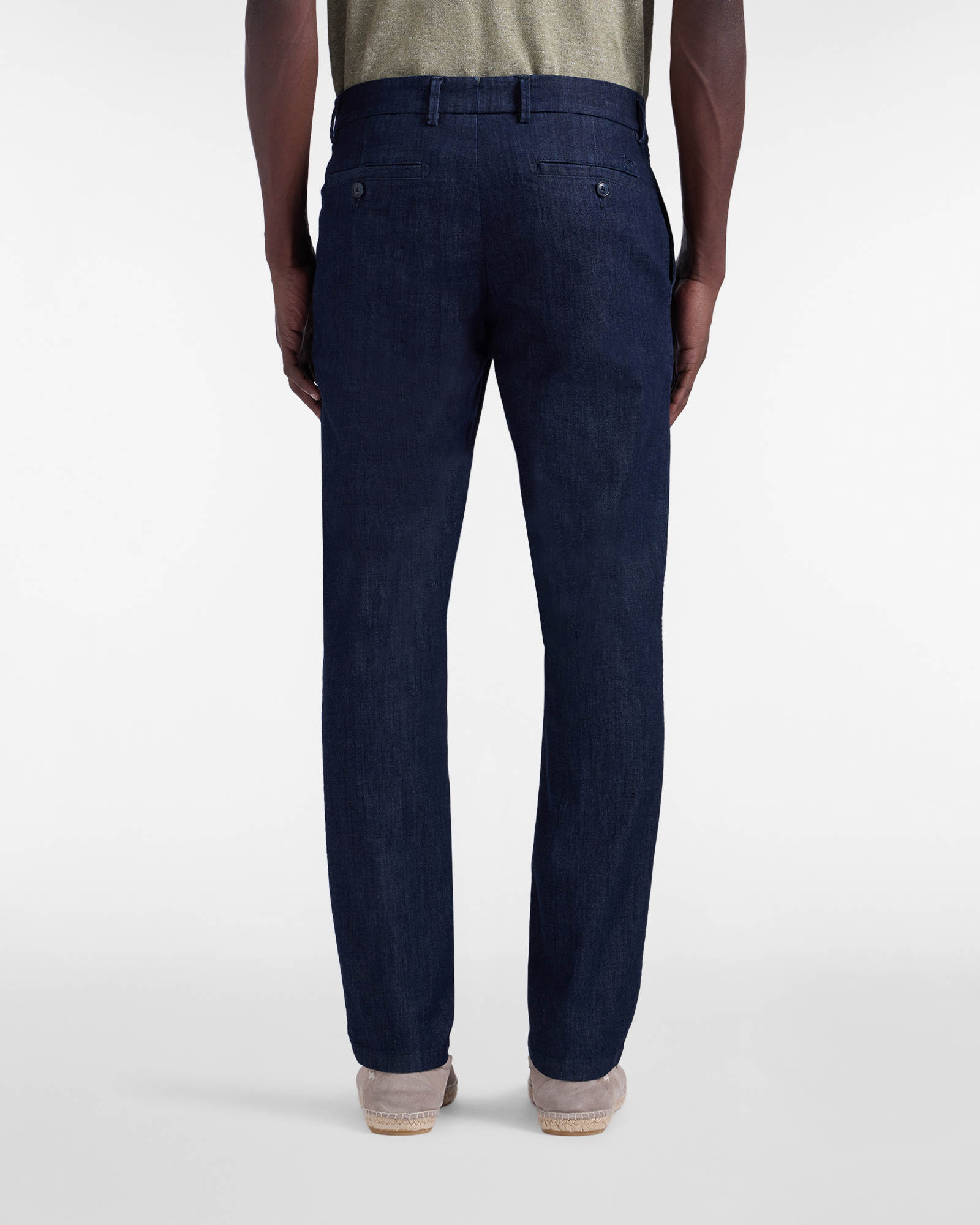 Narrow-fit denim chinos