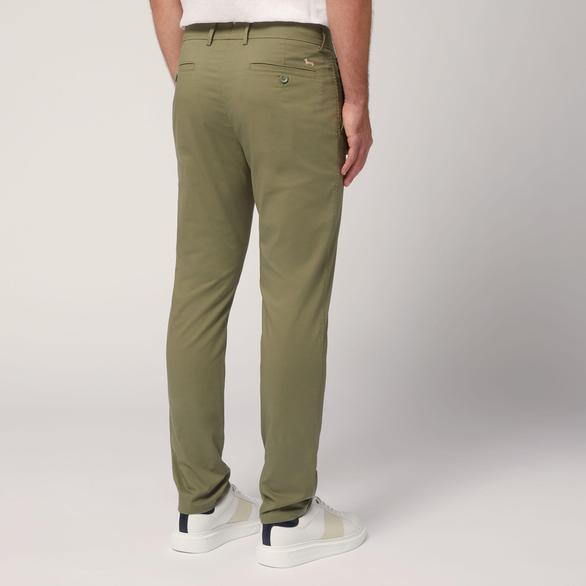 Pantalón chino de corte ajustado, Verde, large image number 1