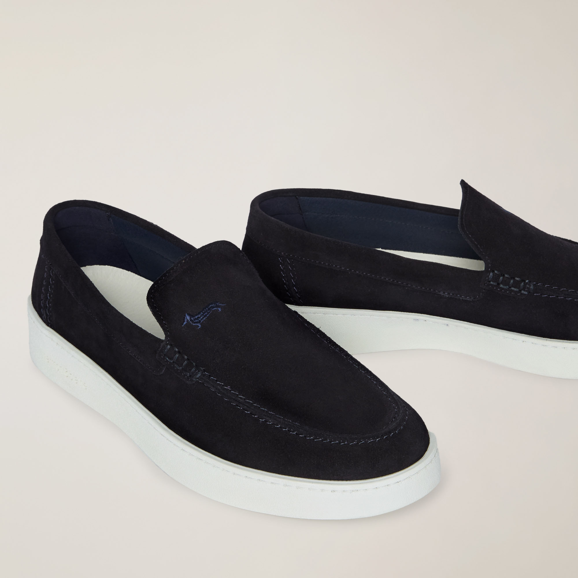 Slip-On Leder-Sneaker, Blau, large image number 3