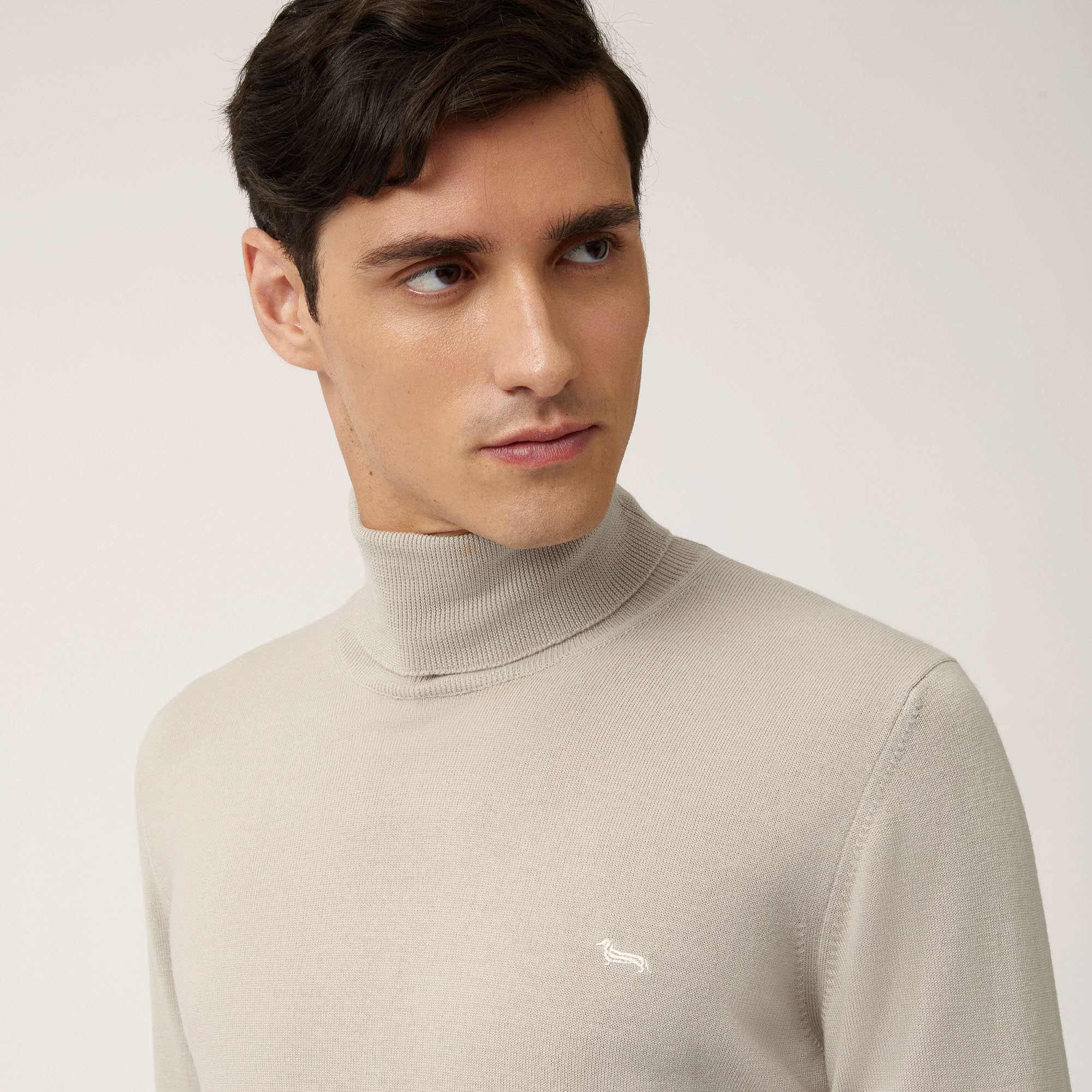 Merino Wool Turtleneck, Beige, large image number 2