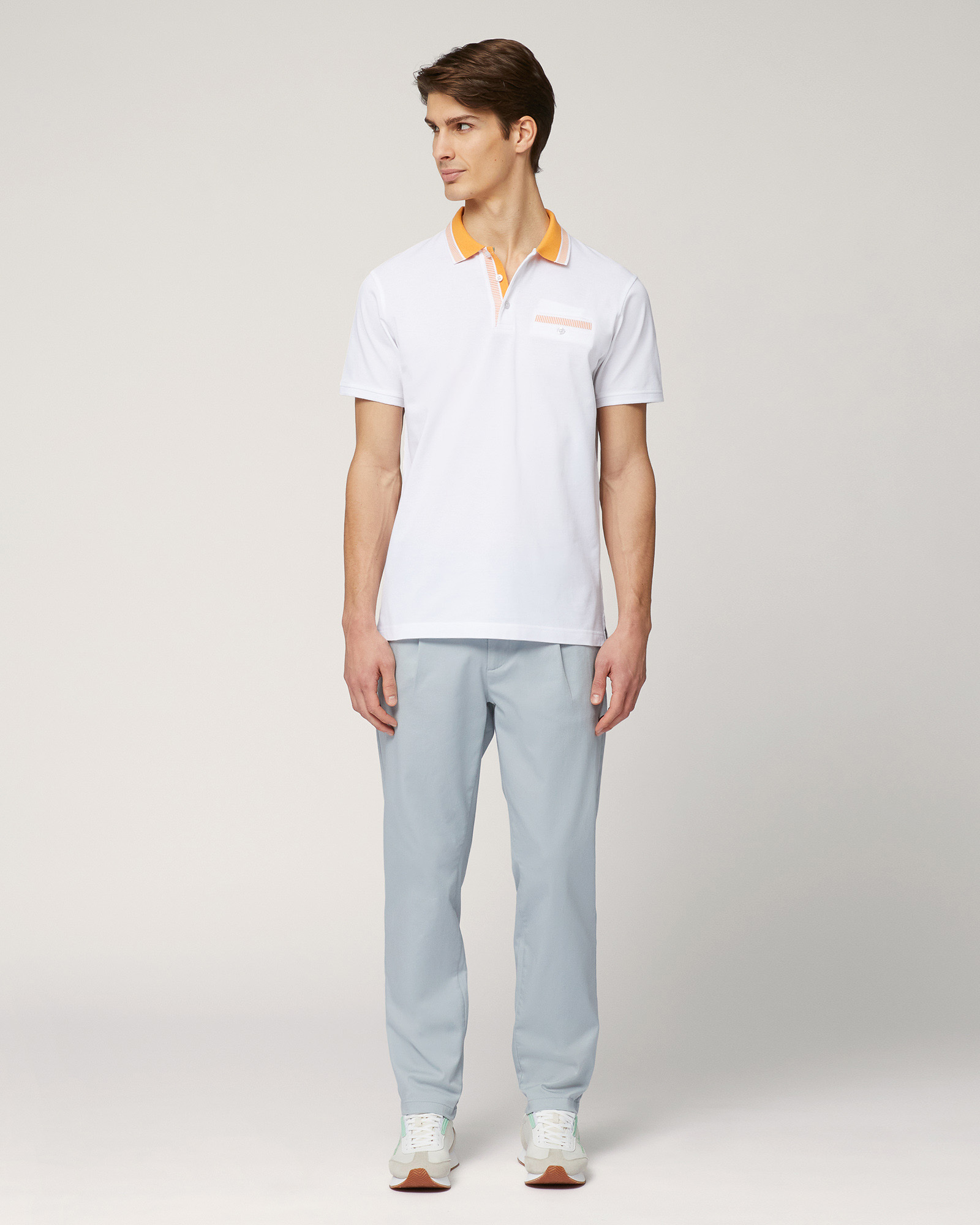 Polo with Contrasting Details, White, large image number 3