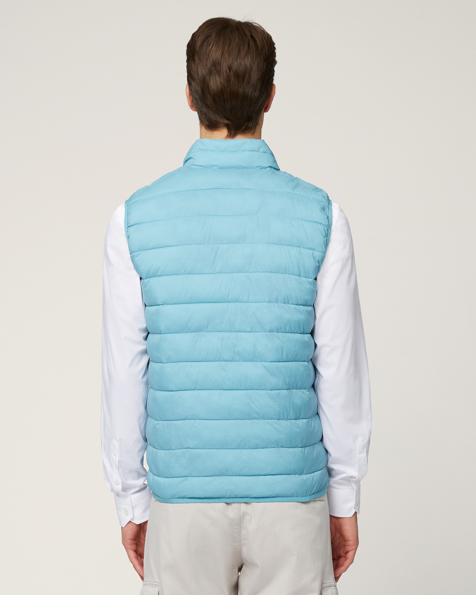 Quilted Nylon Vest, Peacock Green, large image number 1
