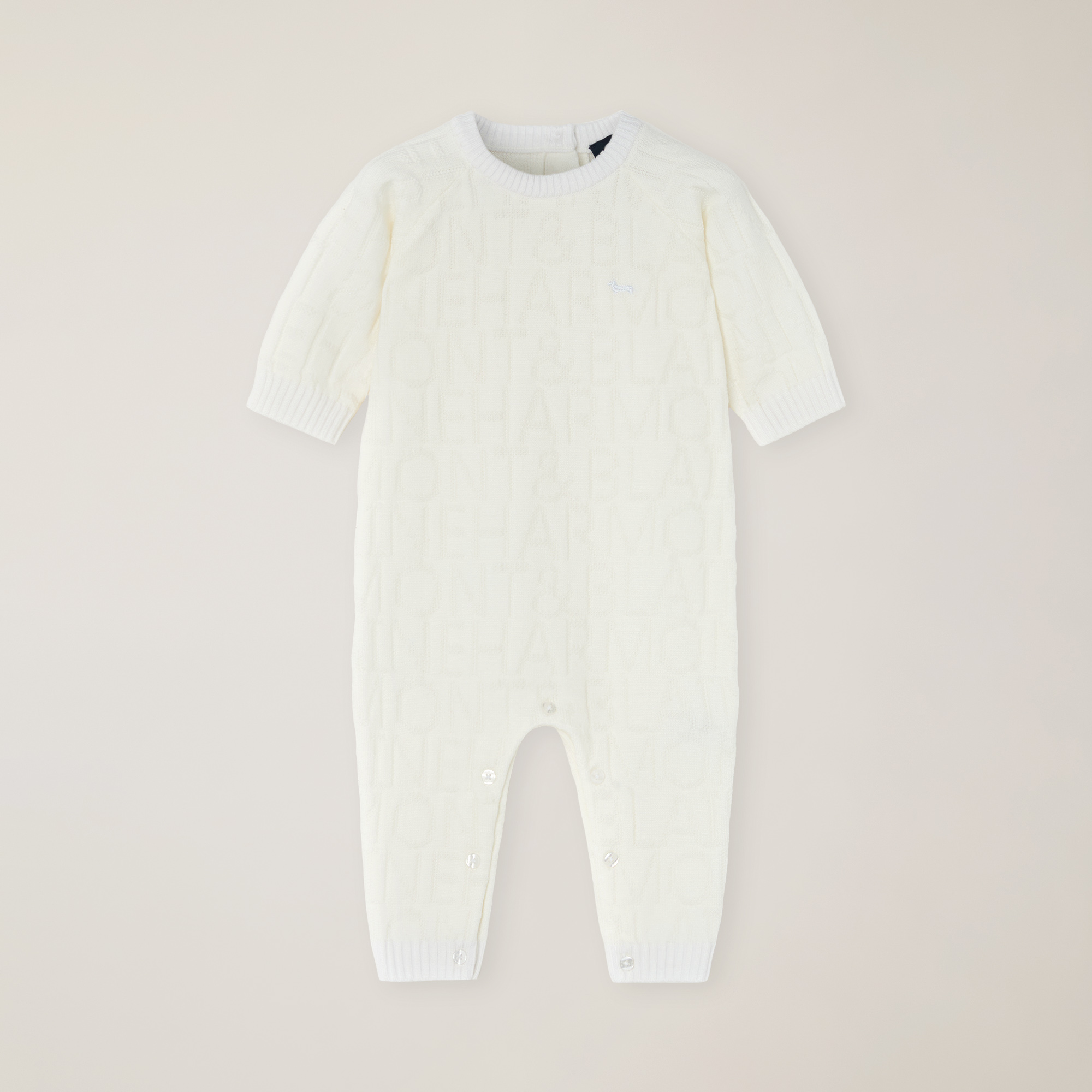 Grenouillère En Fil Avec Logo En Intarsia Et Col Polo