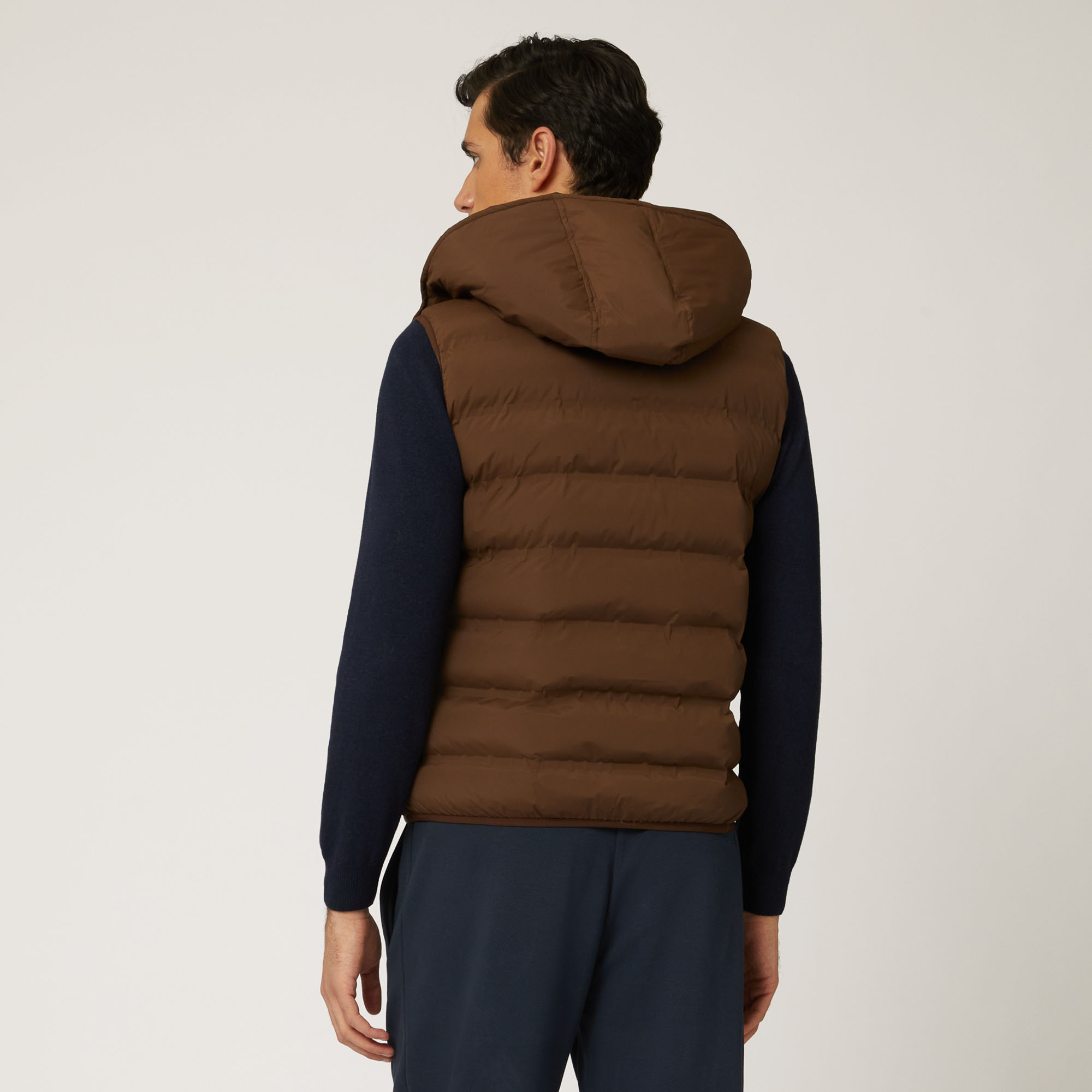 Gilet Matelassé Thermofix Avec Broderie, Marron, large image number 1