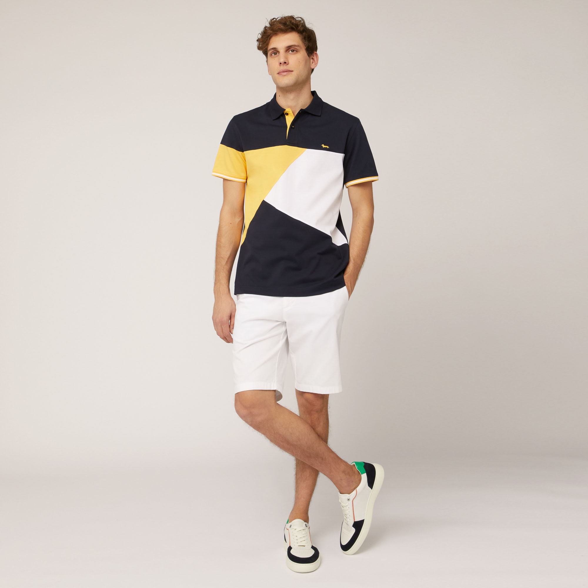Polo Color Block, Blu Navy, large image number 3
