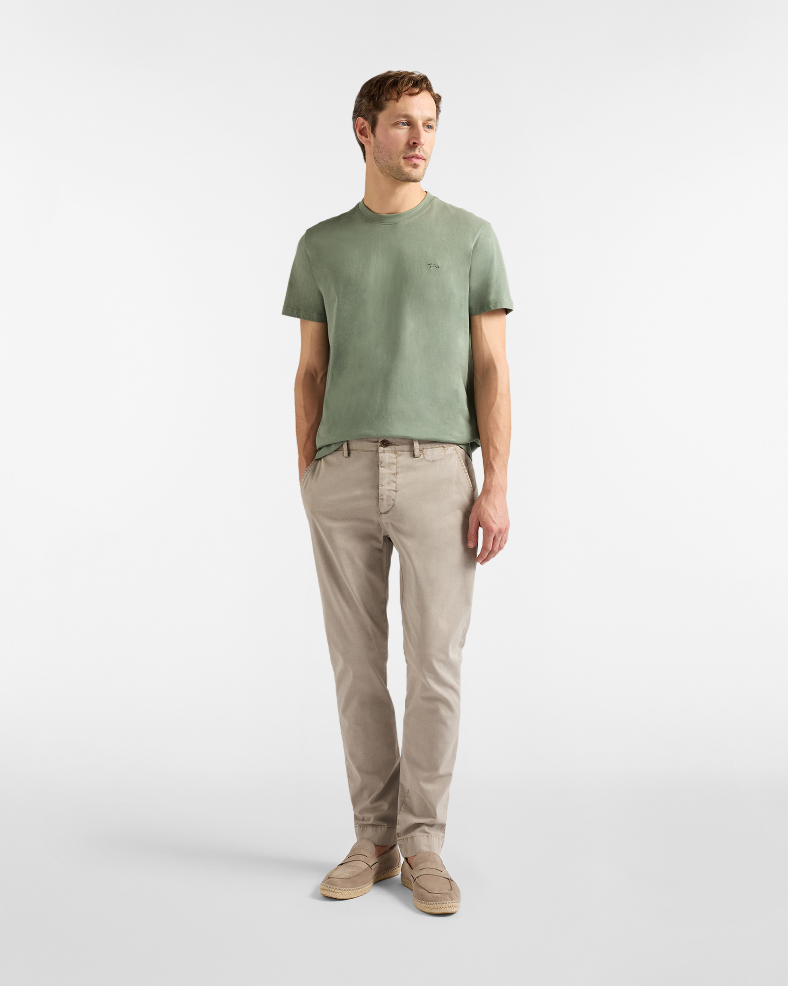 Camiseta de hombre de algod&oacute;n con perro salchicha en 3D, Verde, large image number 3