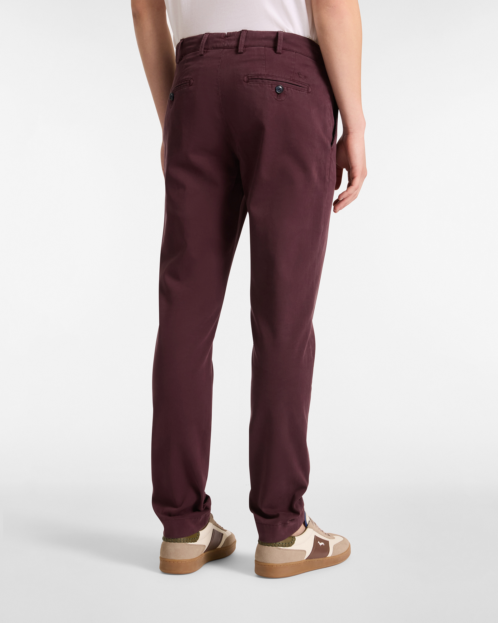Narrow Fit Chino Trousers, Dark Red, large image number 1