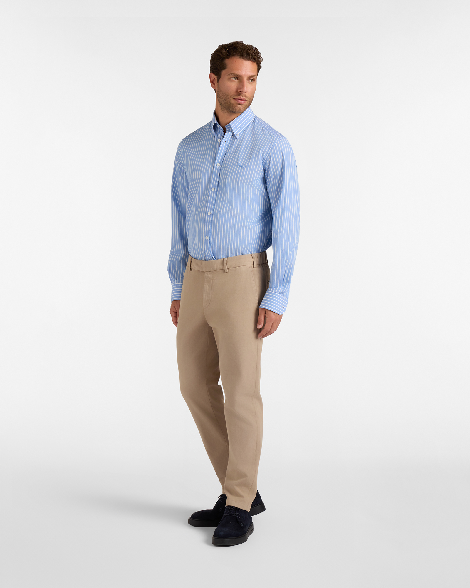 Pantalone Jogger Uomo in cotone stretch, BEIGE, large image number 3