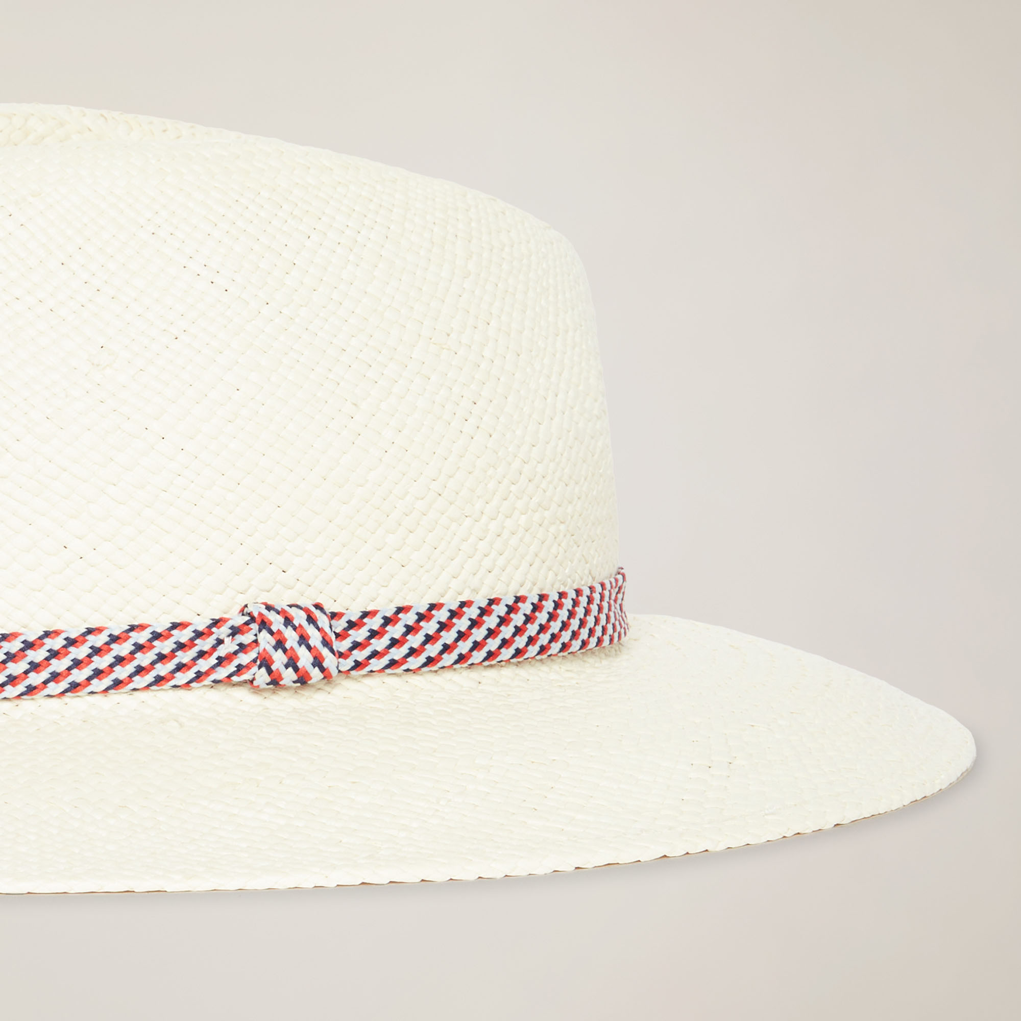 Panama Fabric Fedora Hat with Ribbon