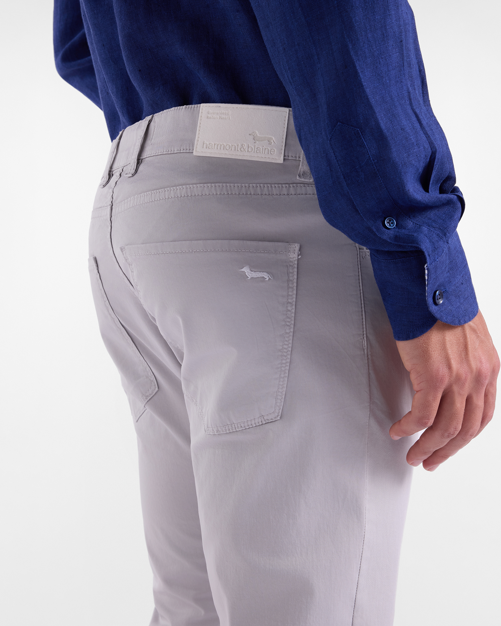 Men&rsquo;s slim-fit five-pocket trousers, Gray, large image number 2