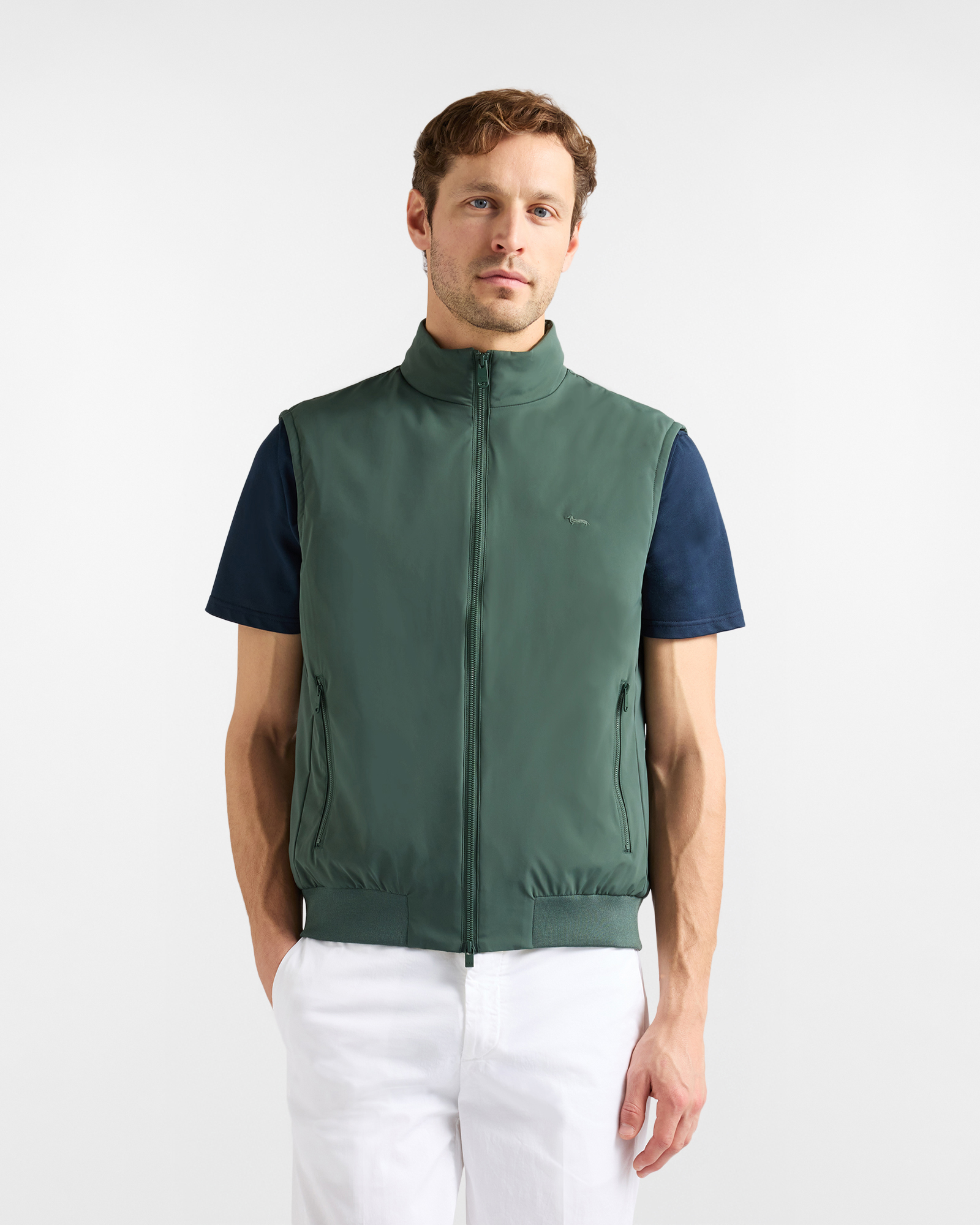 Gilet Uomo in Nylon Con Ricamo