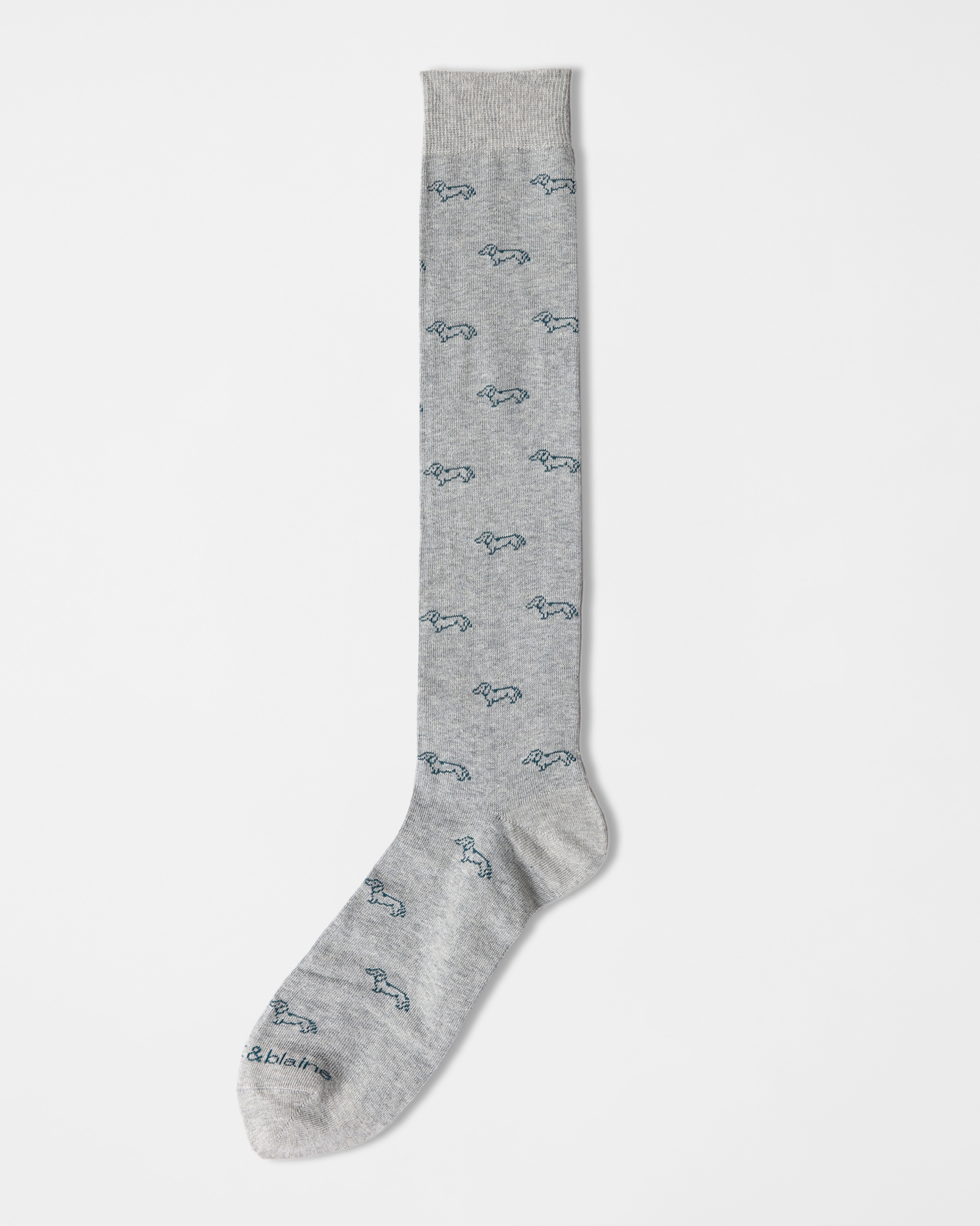 Men's gray cotton blend socks