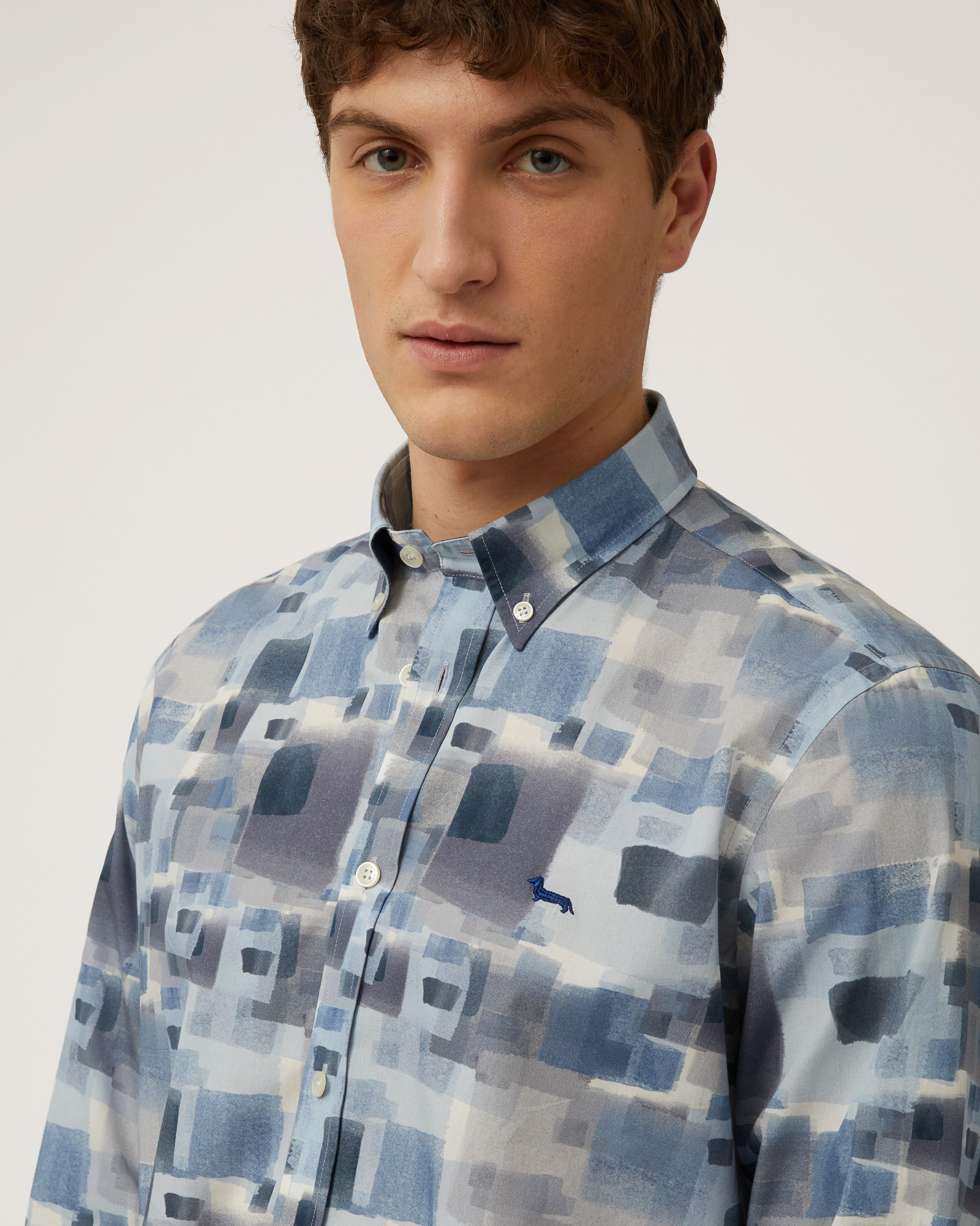 Watercolor Chequered Shirt, Light Blue, large image number 2