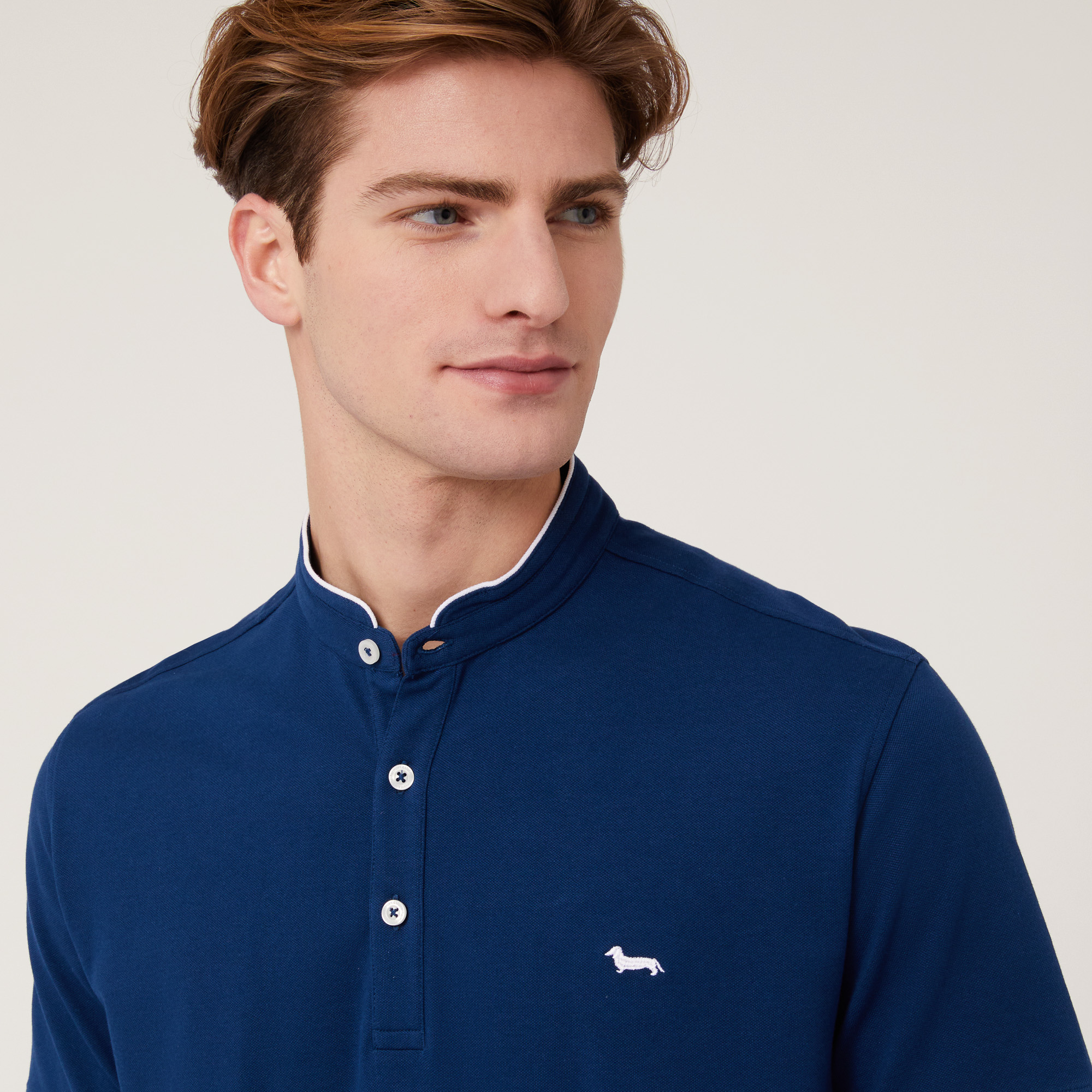 Polo with Mandarin Collar, Light Blue, large image number 2