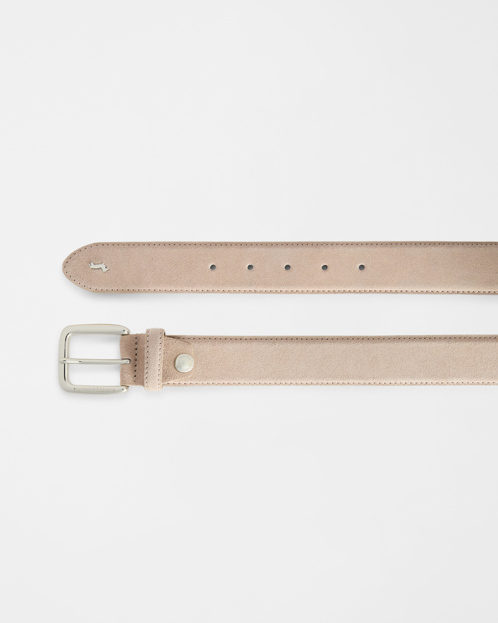 Suede leather belt