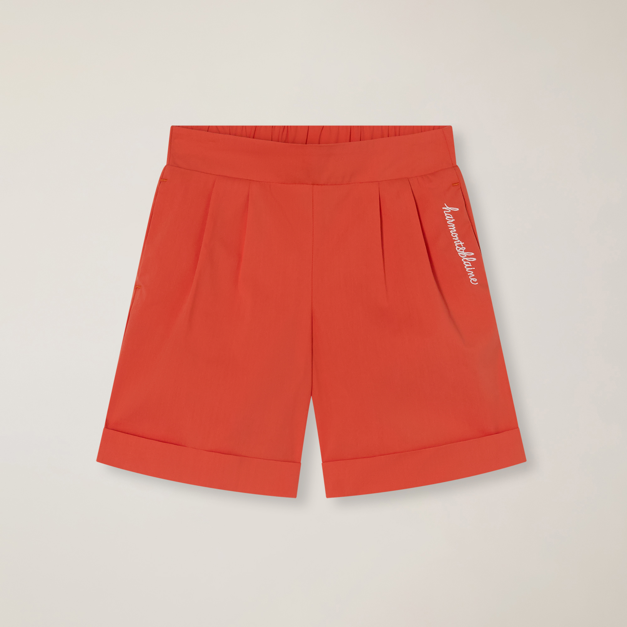 Stretch poplin bermuda shorts