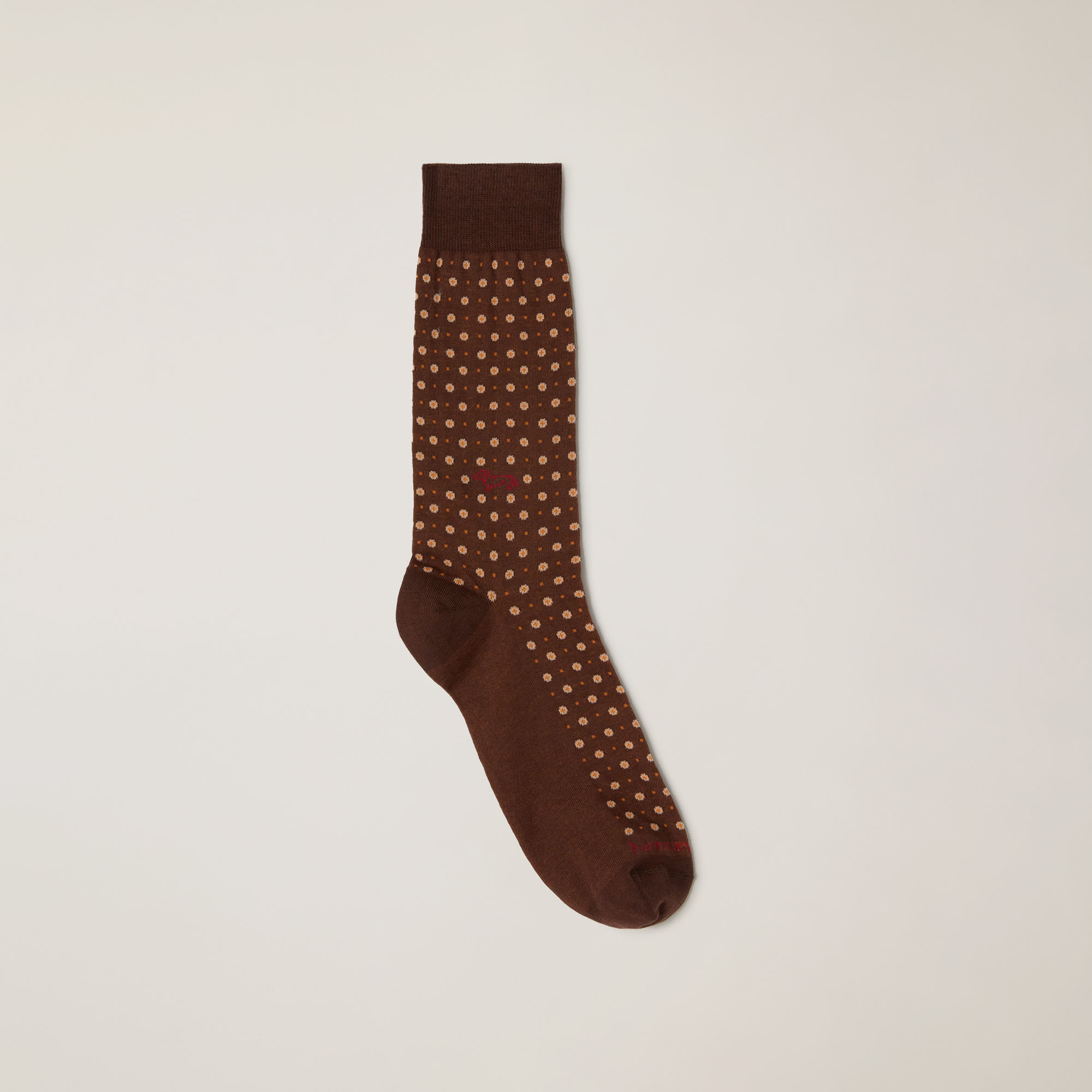 Short Socks With Micro Pattern All Over And Dachshunds