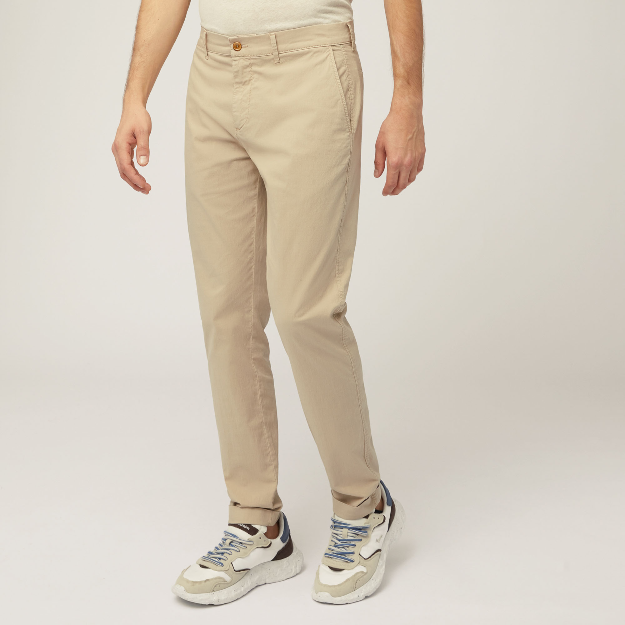 Pantaloni Chino Slim Fit, Beige, large image number 0