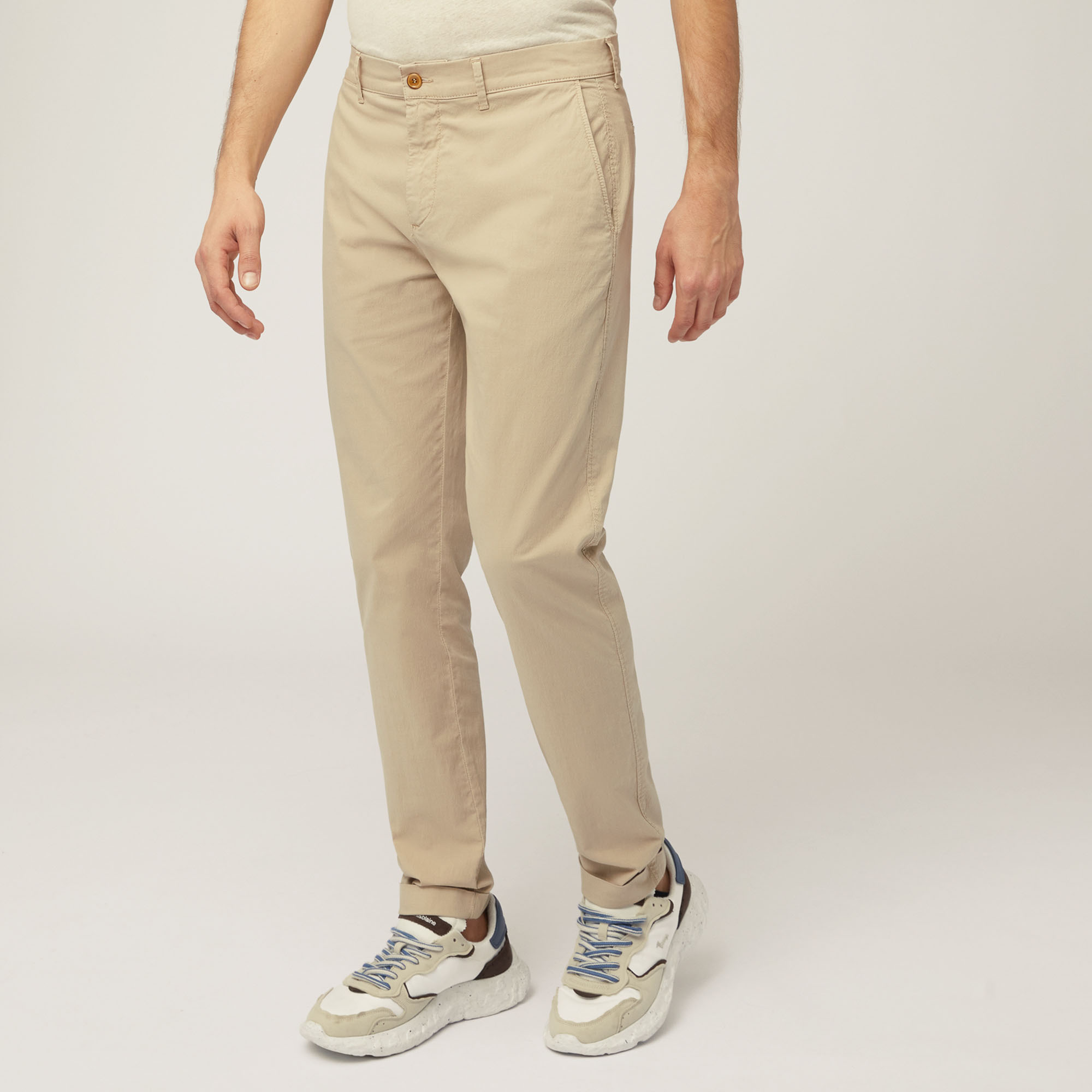 Slim Fit Chino Pants, Beige, large image number 0