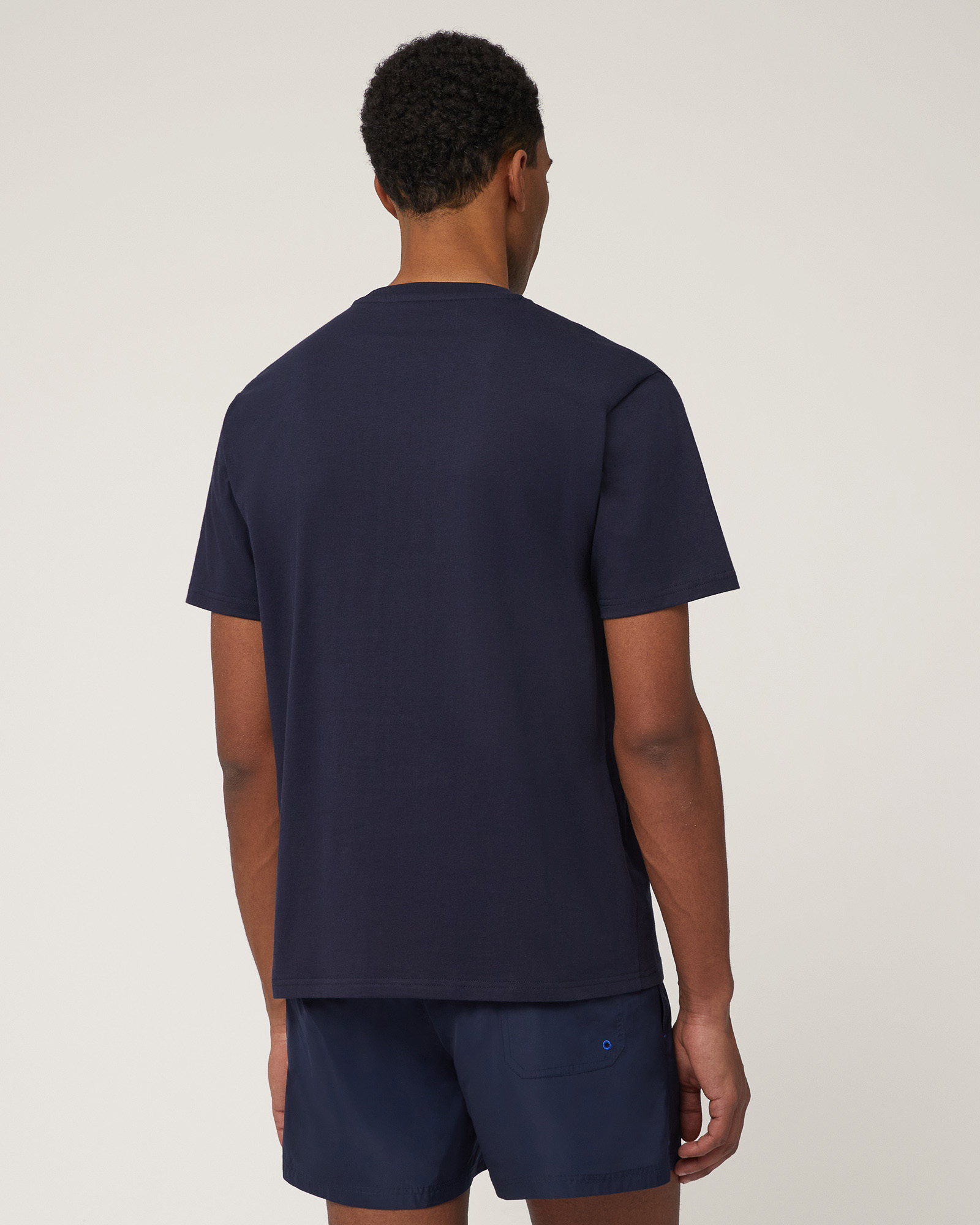 Cotton Relaxed Fit T-Shirt, Navy Blue, large image number 1