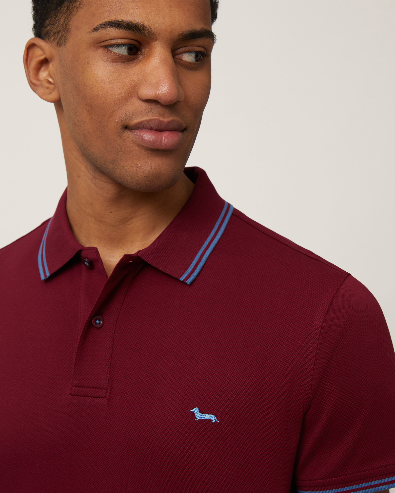 Poloshirt mit Streifendetails, Burgunder, large image number 2